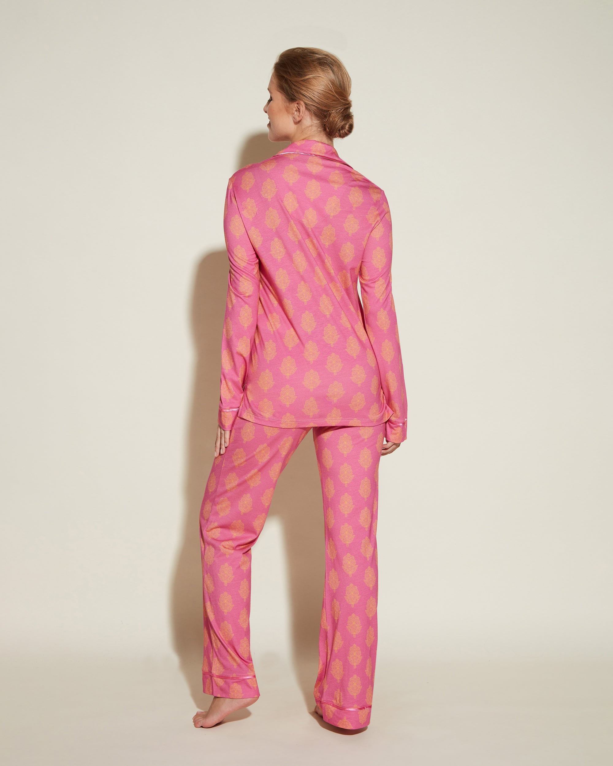 Multi Set - Bella Printed Pigiama Con Top A Maniche Lunghe E Pantaloni