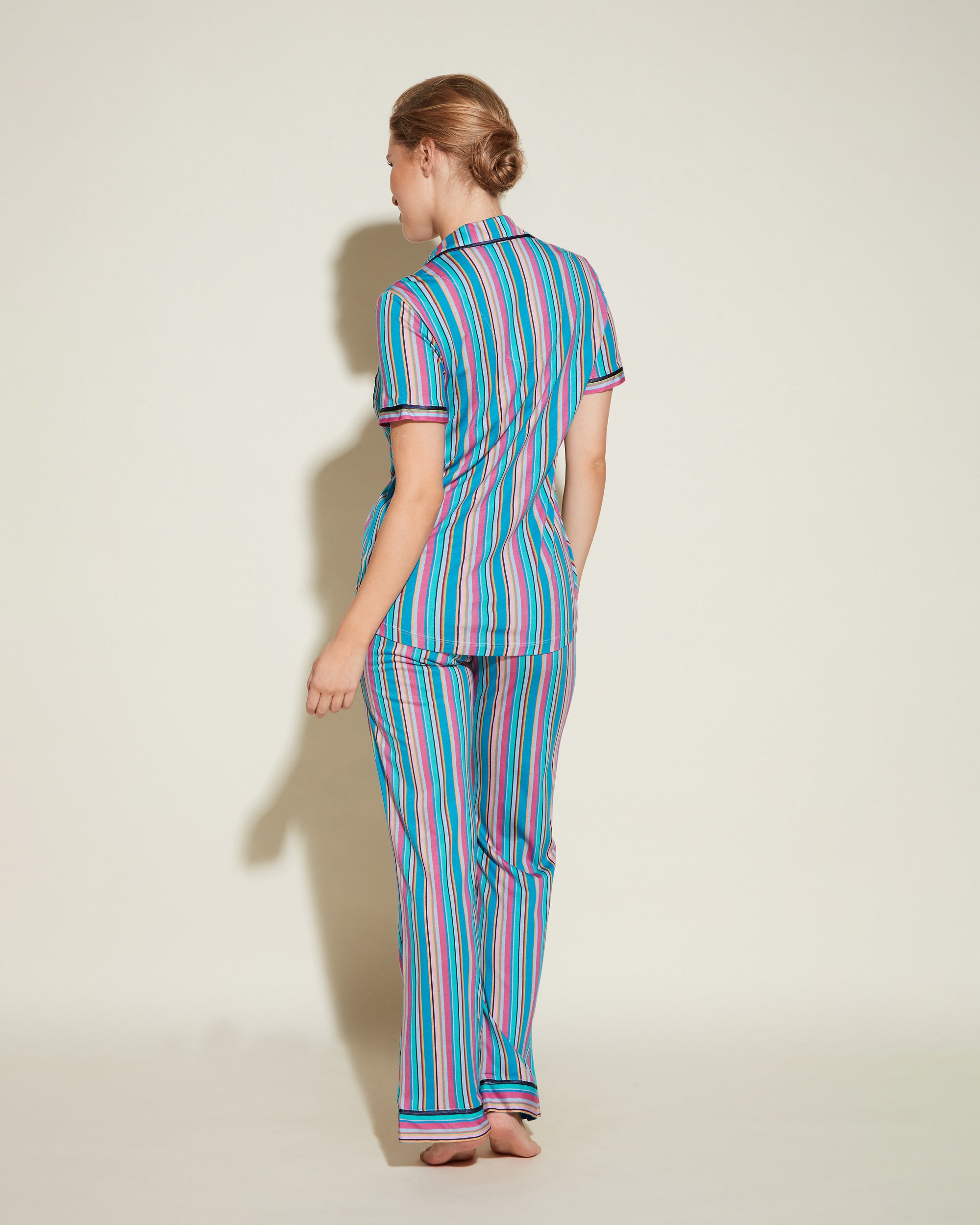 Imprimé Ensemble - Bella Printed Ensemble Pyjama Haut À Manches Courtes Et Pantalon