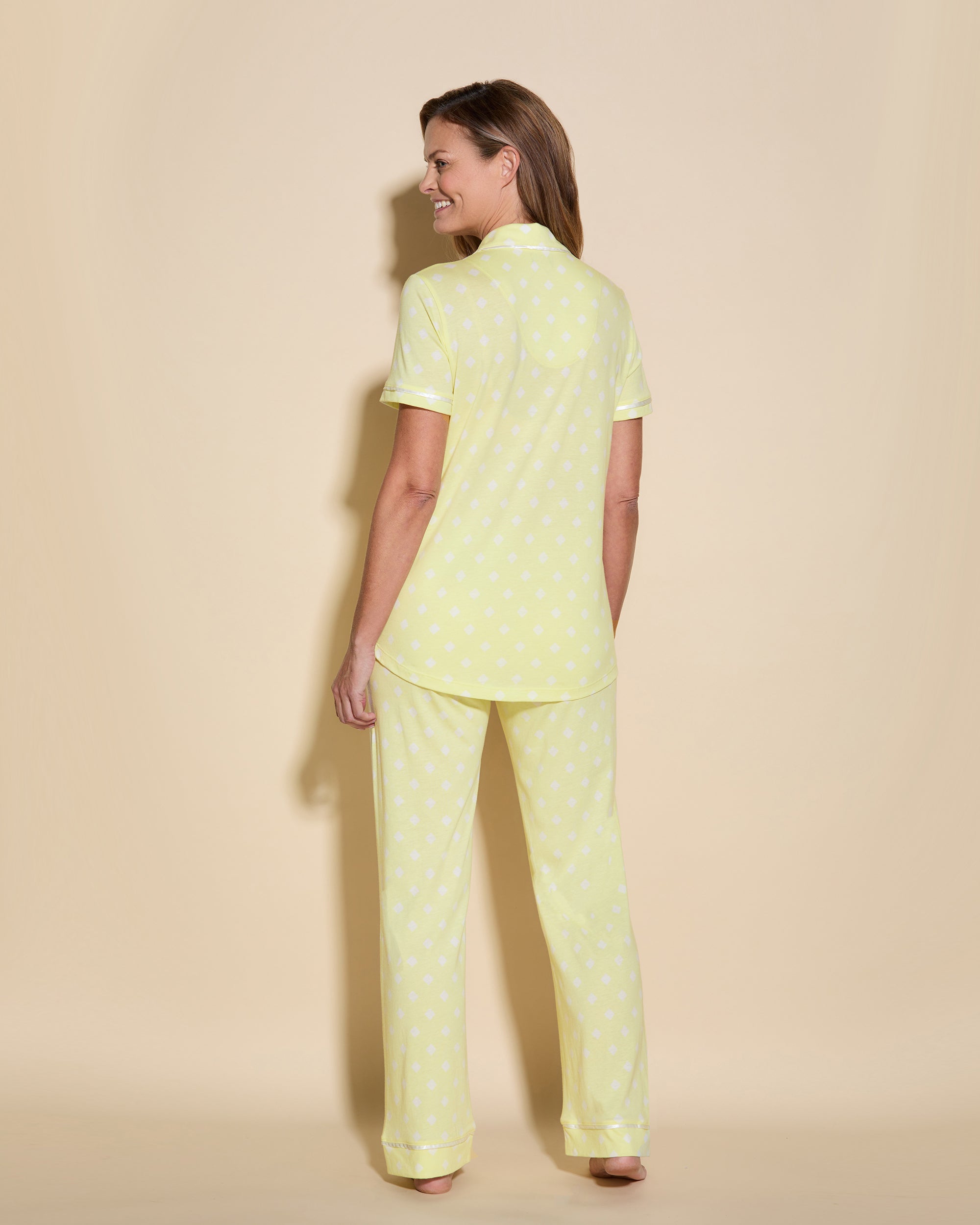 Gedruckt Set - Bella Printed Set, Bestehend Aus Einem Kurzärmeligen Oberteil Und Hose-Pyjama
