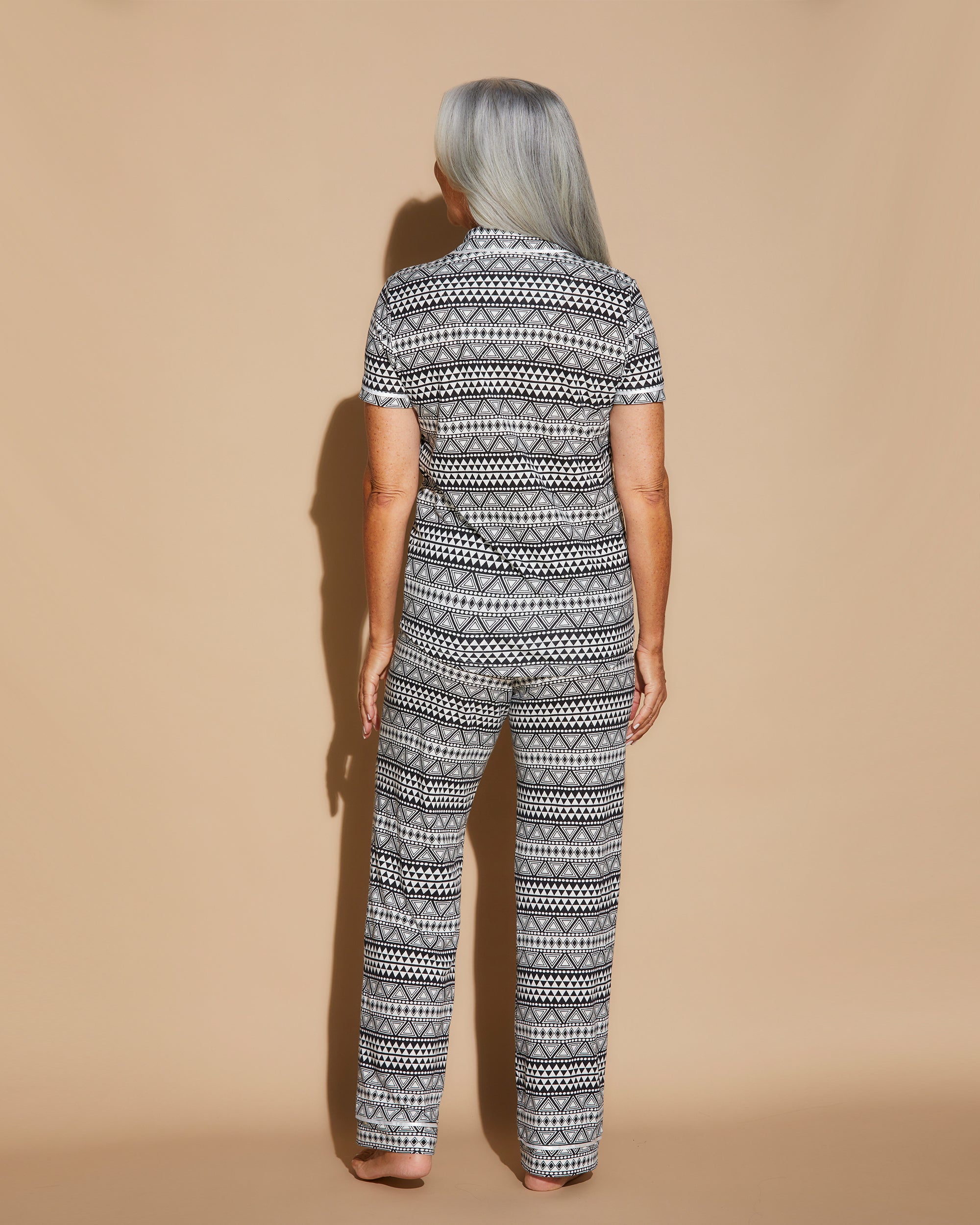 Gedruckt Set - Bella Printed Set, Bestehend Aus Einem Kurzärmeligen Oberteil Und Boxer-Pyjama