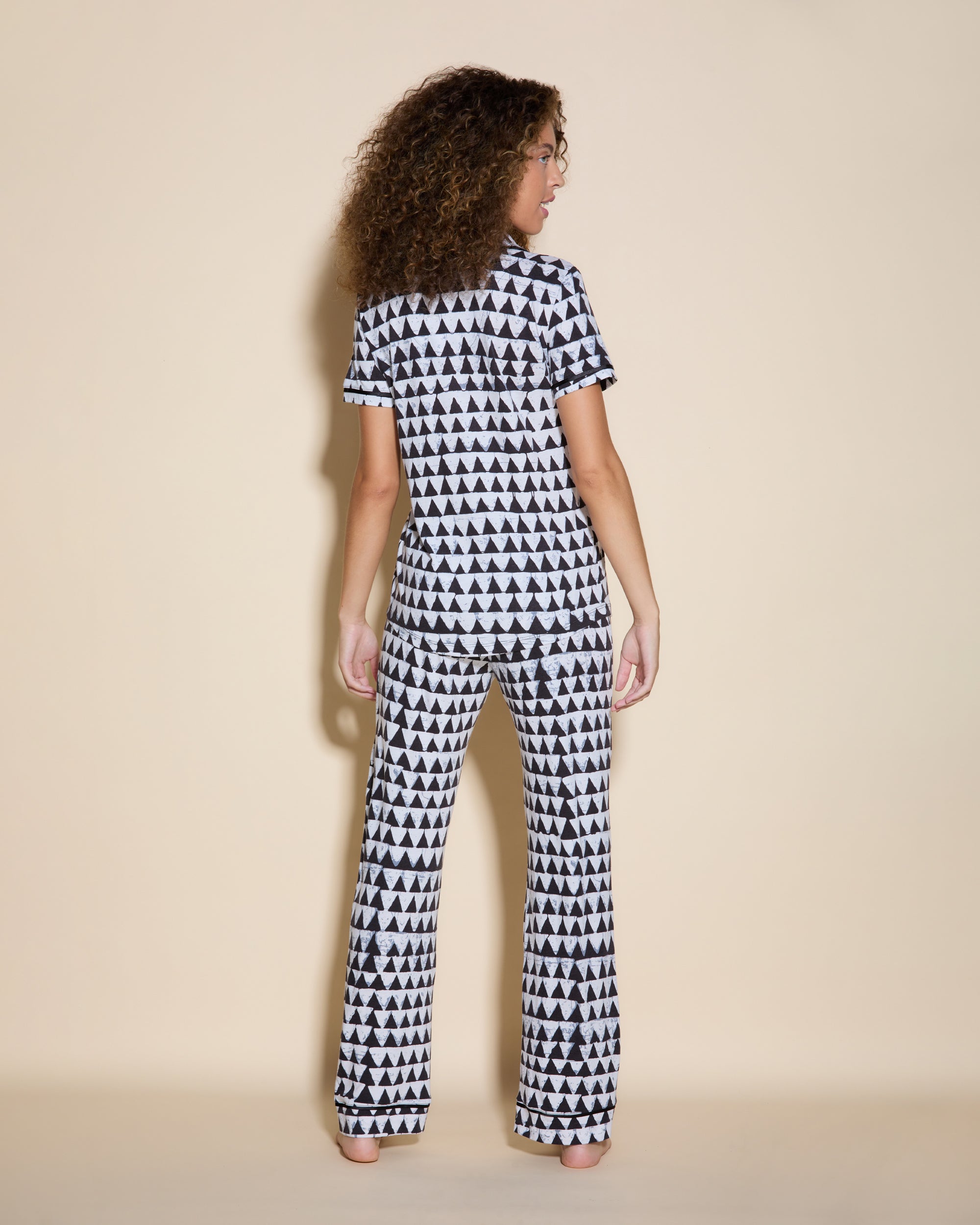 Gedruckt Set - Bella Printed Set, Bestehend Aus Einem Kurzärmeligen Oberteil Und Hose-Pyjama