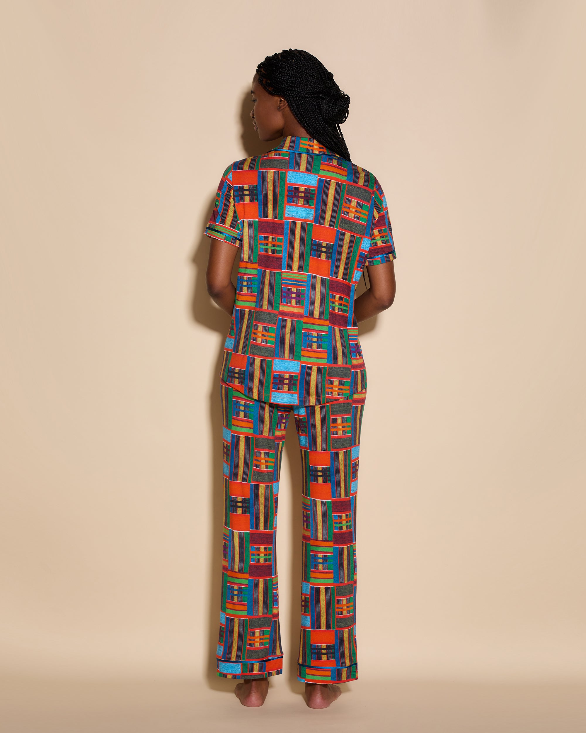 Imprimé Ensemble - Bella Printed Ensemble De Pyjama Haut Manches Courtes Et Pantalon