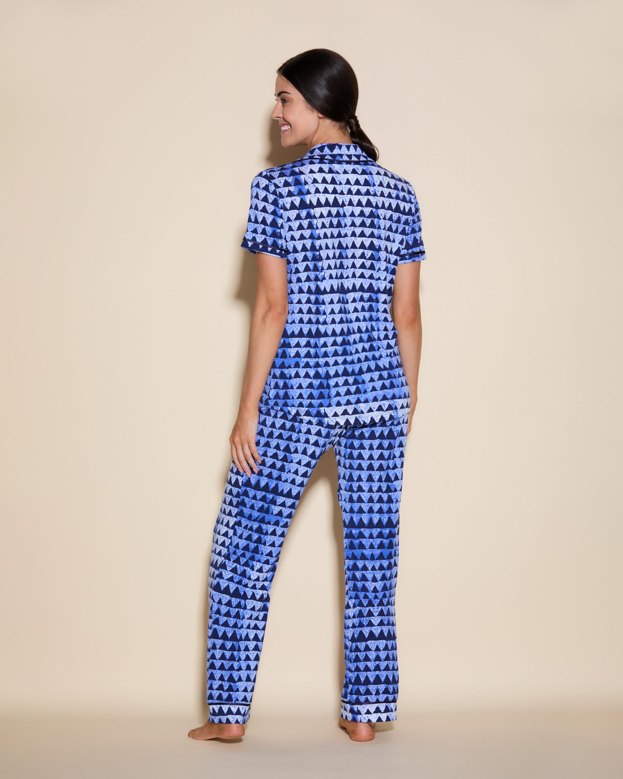 Stampa Set - Bella Printed Set Pigiama Con Top A Maniche Corte E Pantaloni