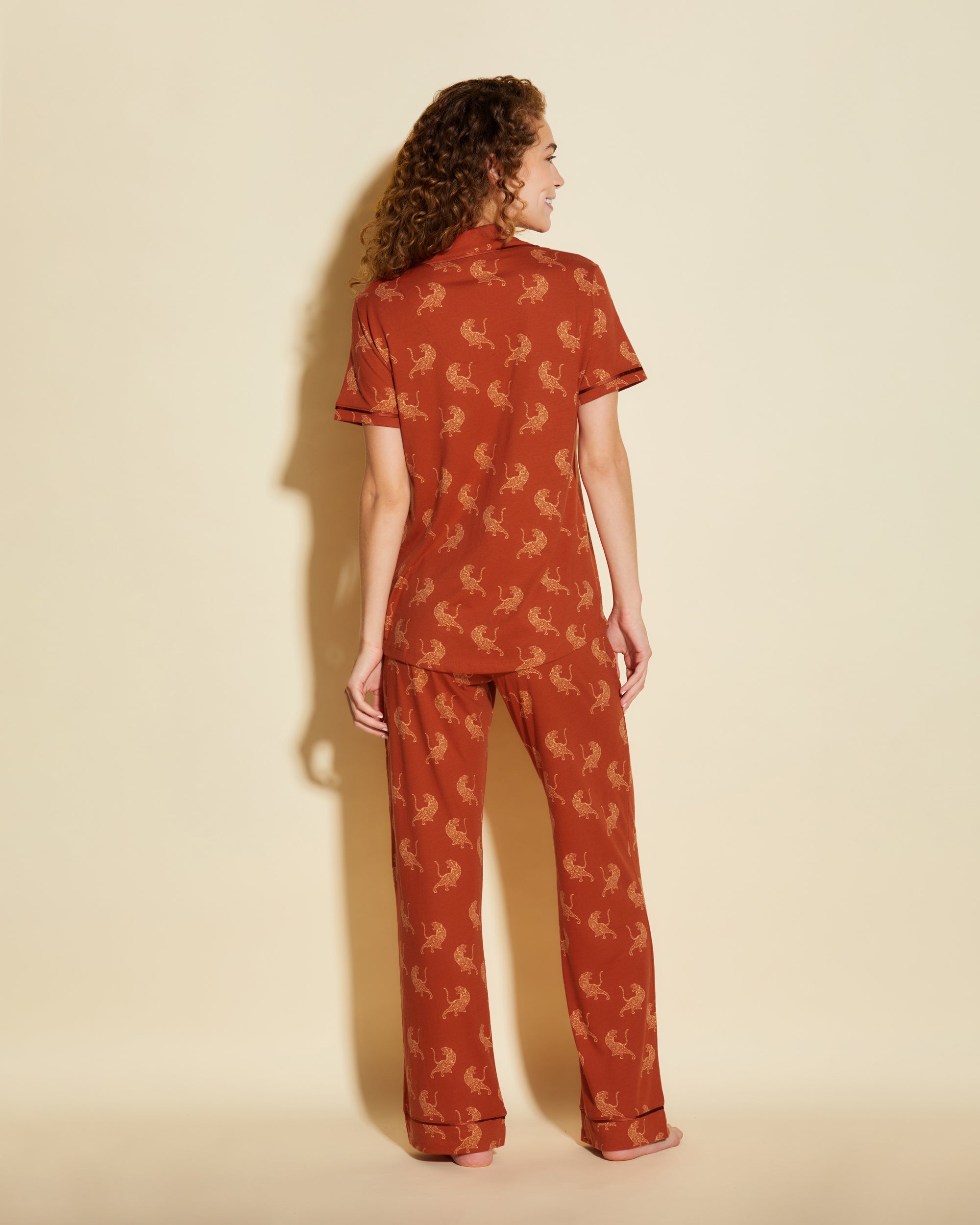 Imprimé Ensemble - Bella Printed Ensemble Pyjama Haut À Manches Courtes Et Pantalon