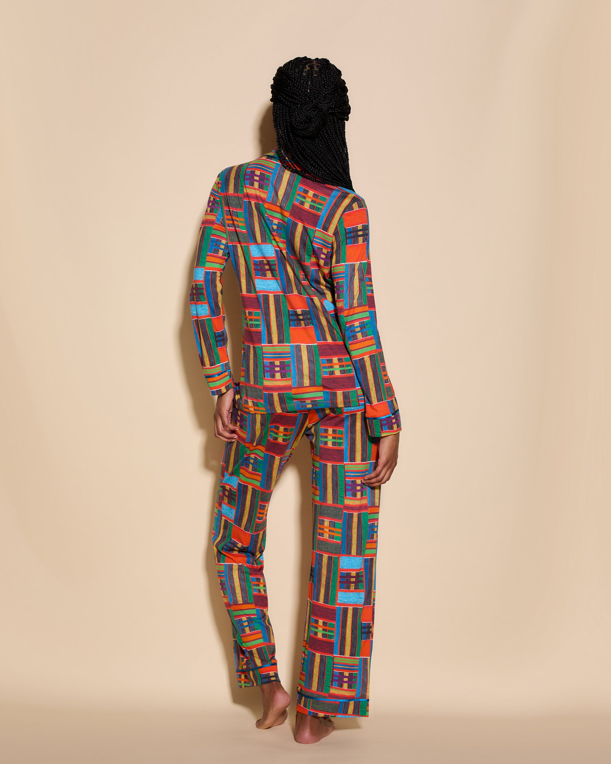 Print Set - Bella Printed 3 Pockets Ls Top & Pant Set