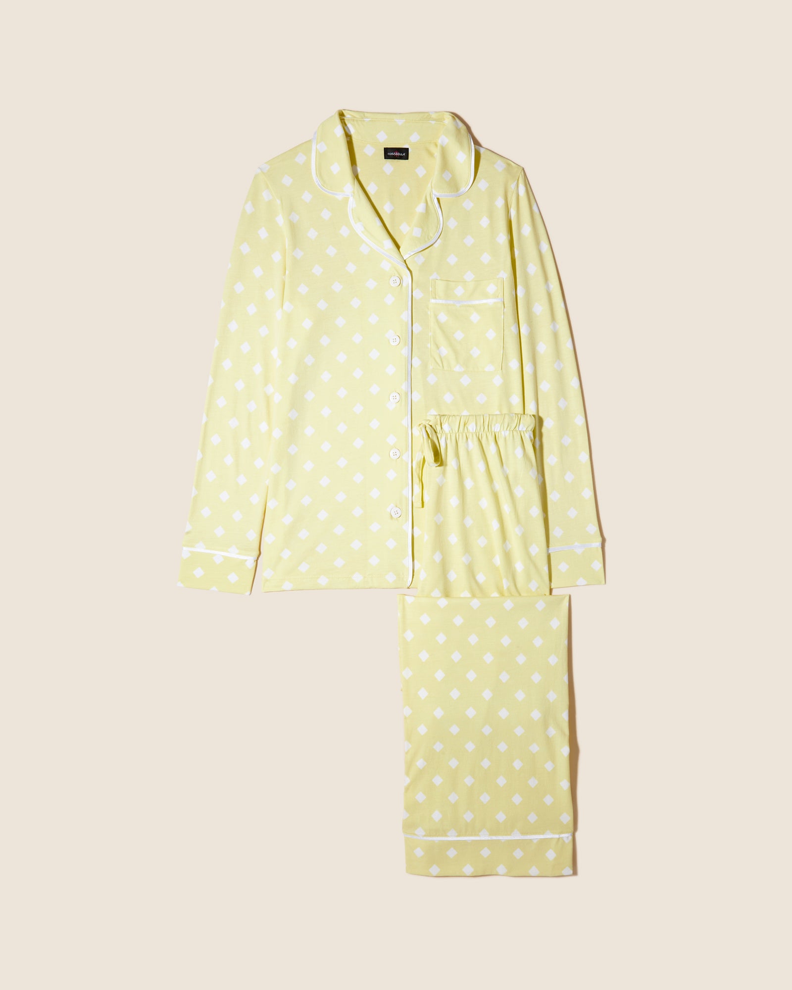 Gedruckt Set - Bella Printed Set, Bestehend Aus Einem Langärmeligen Oberteil Und Pyjama-Hose