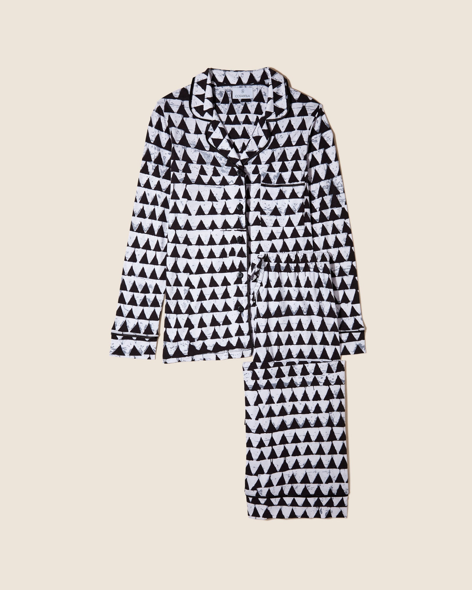 Stampa Set - Bella Printed Set Pigiama Con Top A Maniche Lunghe E Boxer