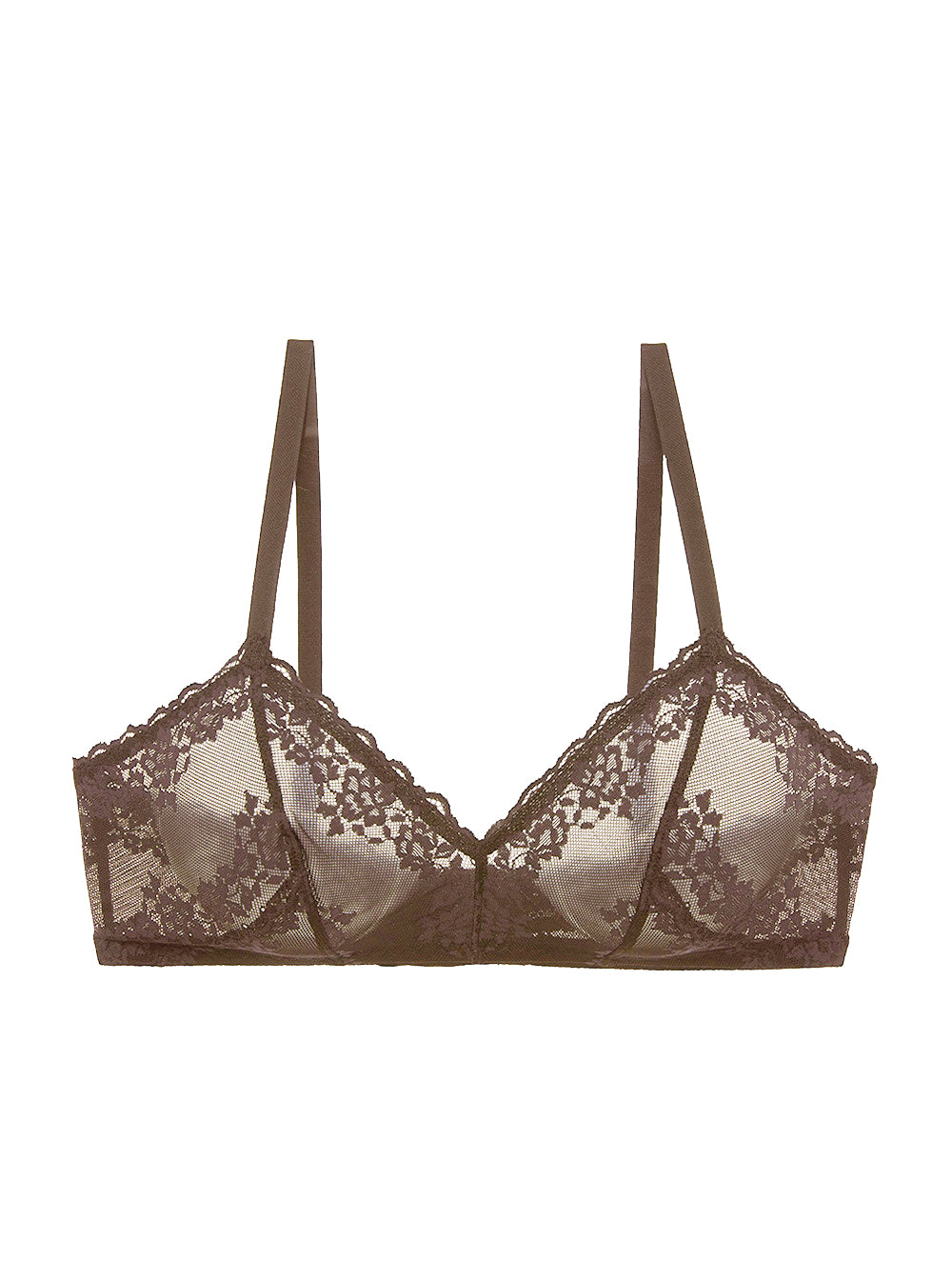 Braun Bralette, Brianna Spitzen-Bralette