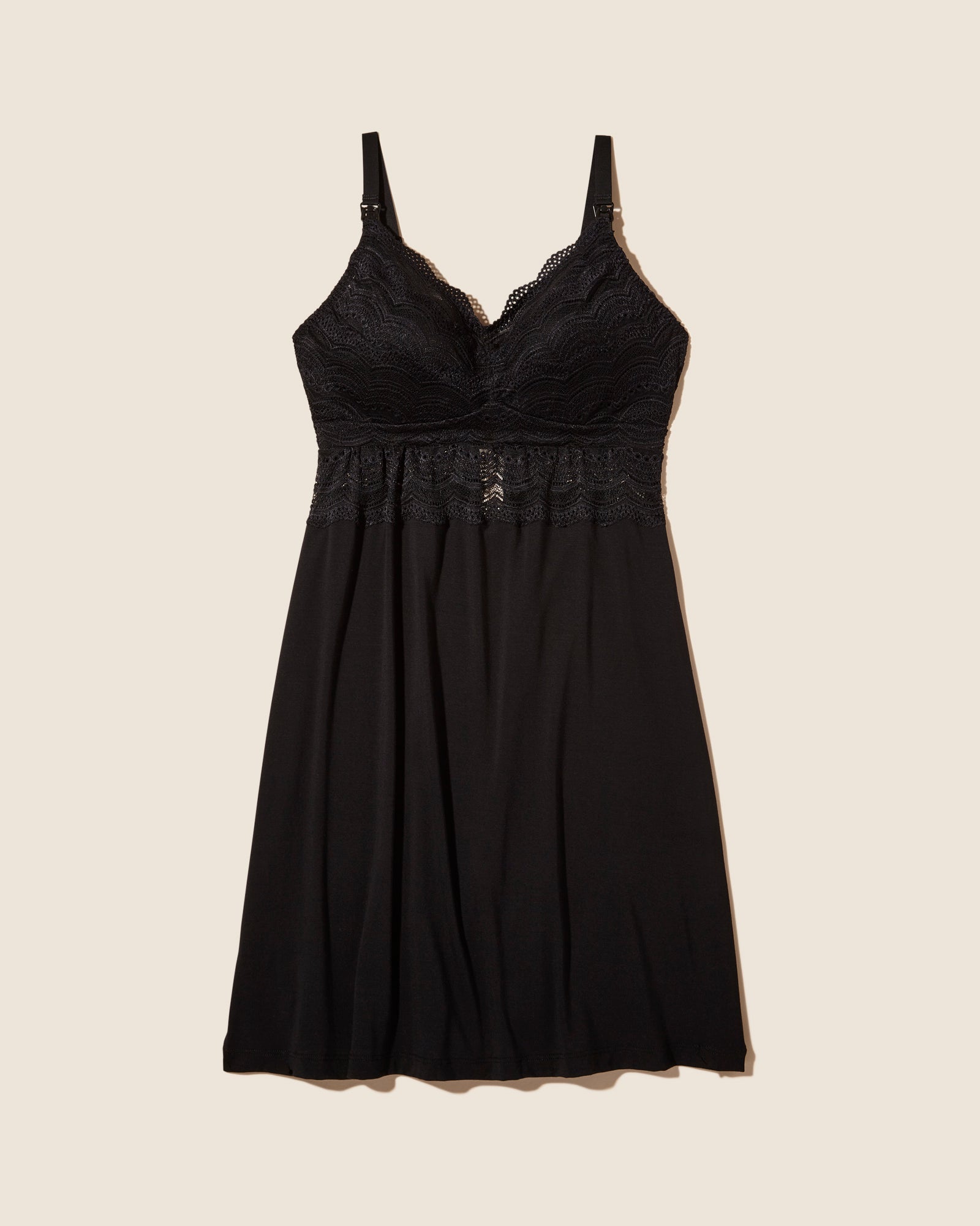 Black Chemise - Ceylon Modal Nursing Chemise