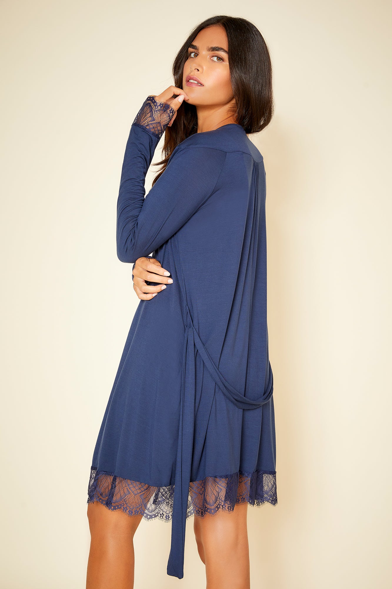 Blu Vestaglie - Cheyenne Sleep Wear Vestaglia A Maniche Lunghe