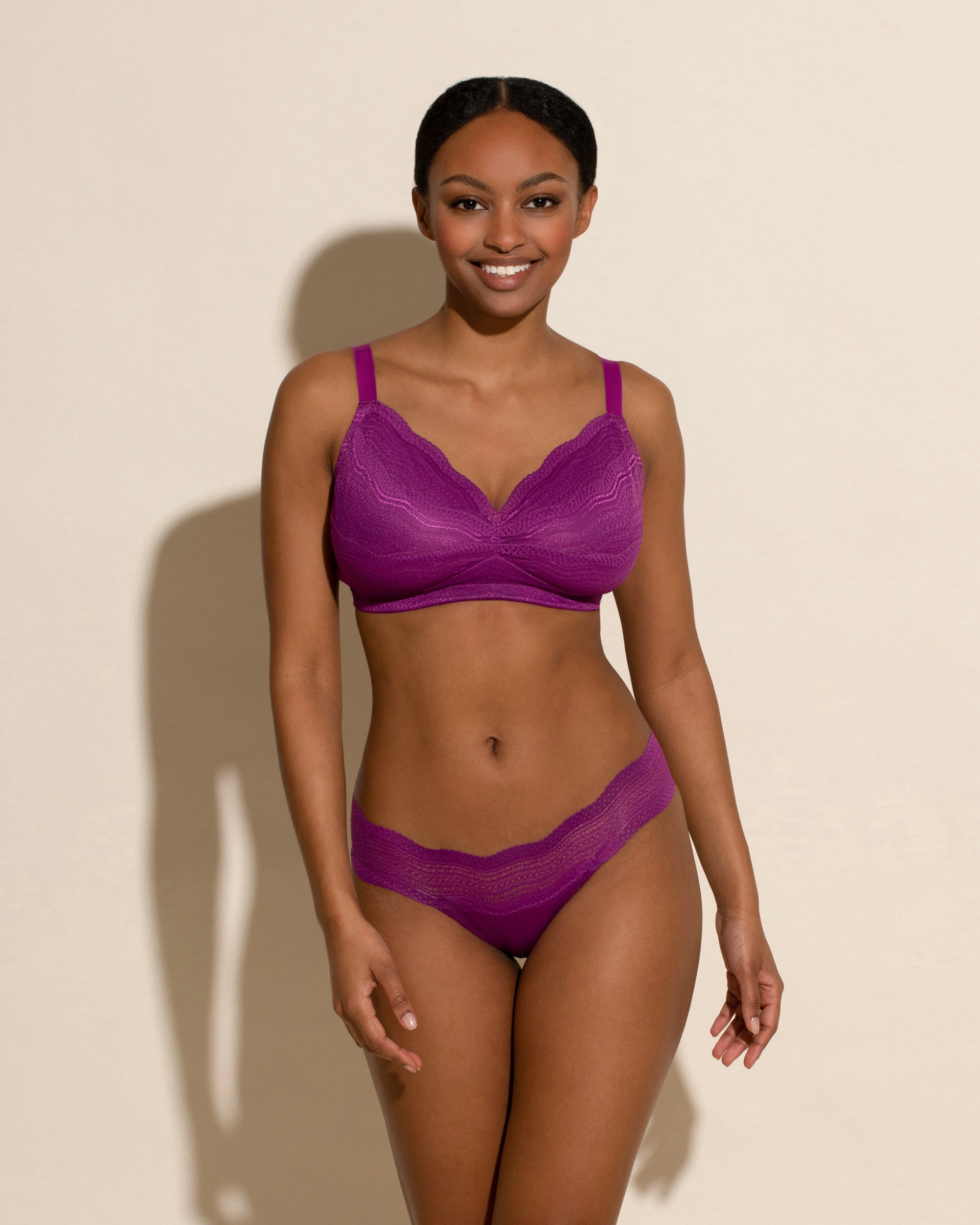 Lila Slip - Dolce Tief Sitzender Slip