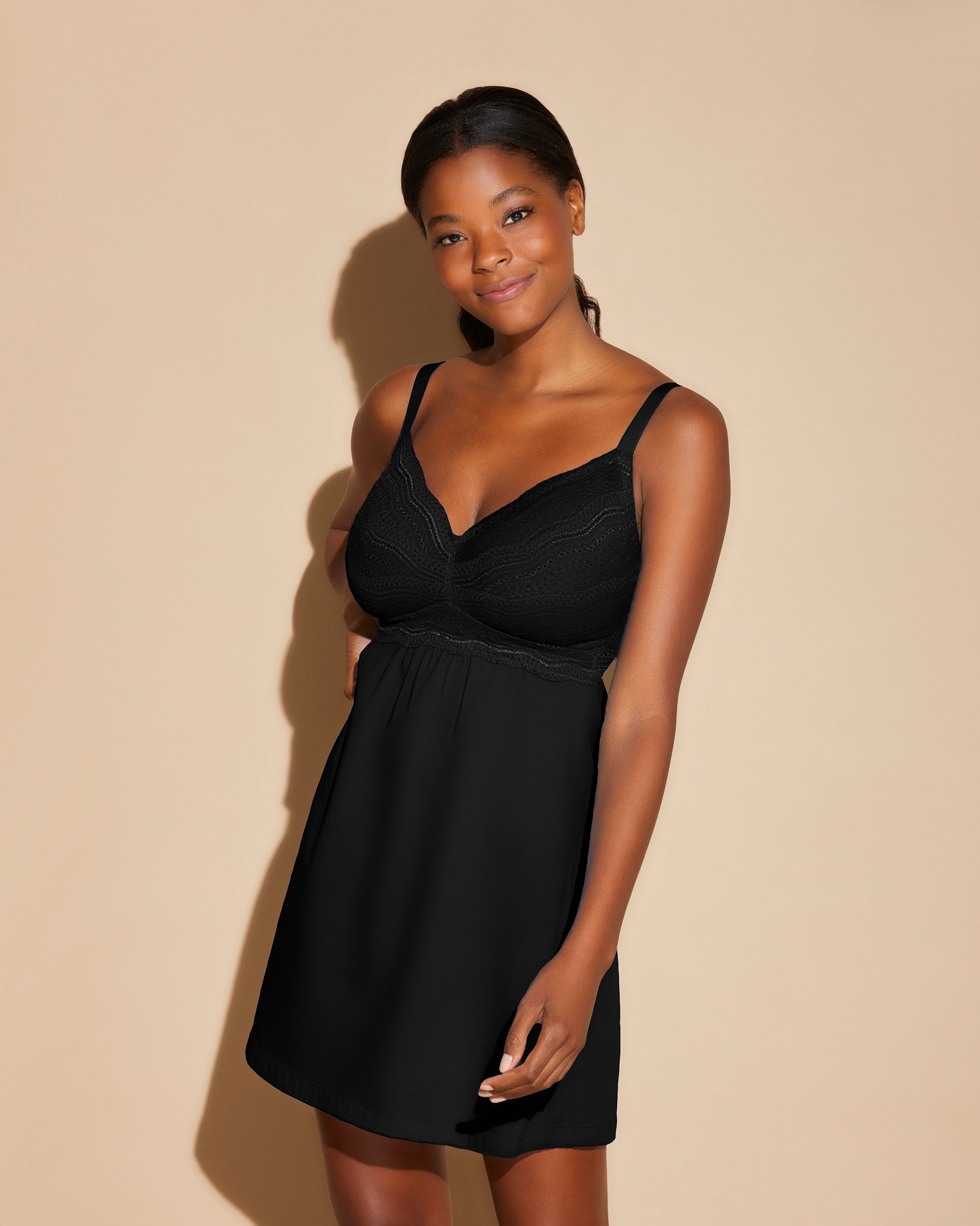 Noir Ensemble - Dolce Ensemble Nuisette Et String Dolce Curvy