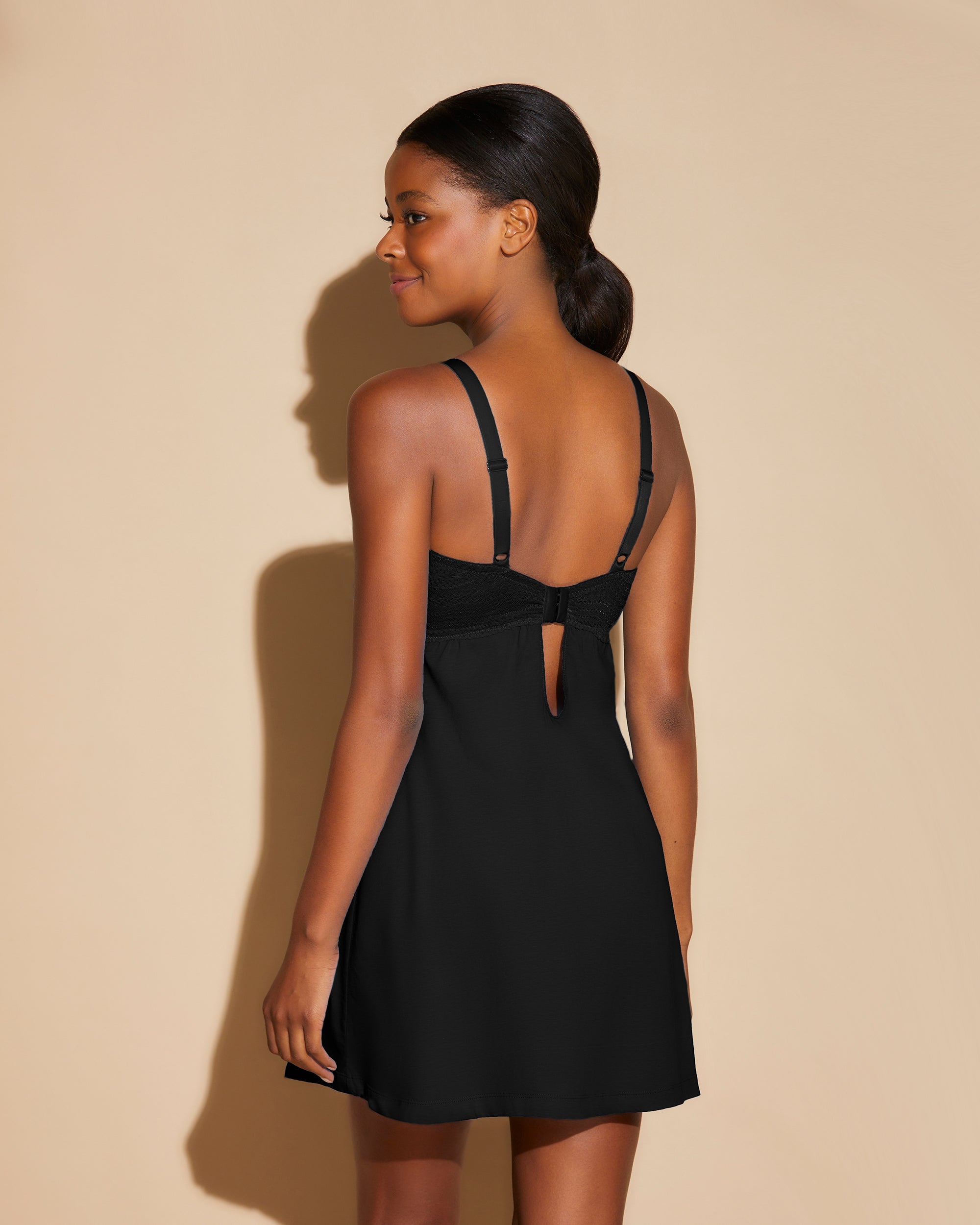 Noir Ensemble - Dolce Ensemble Nuisette Et String Dolce Curvy