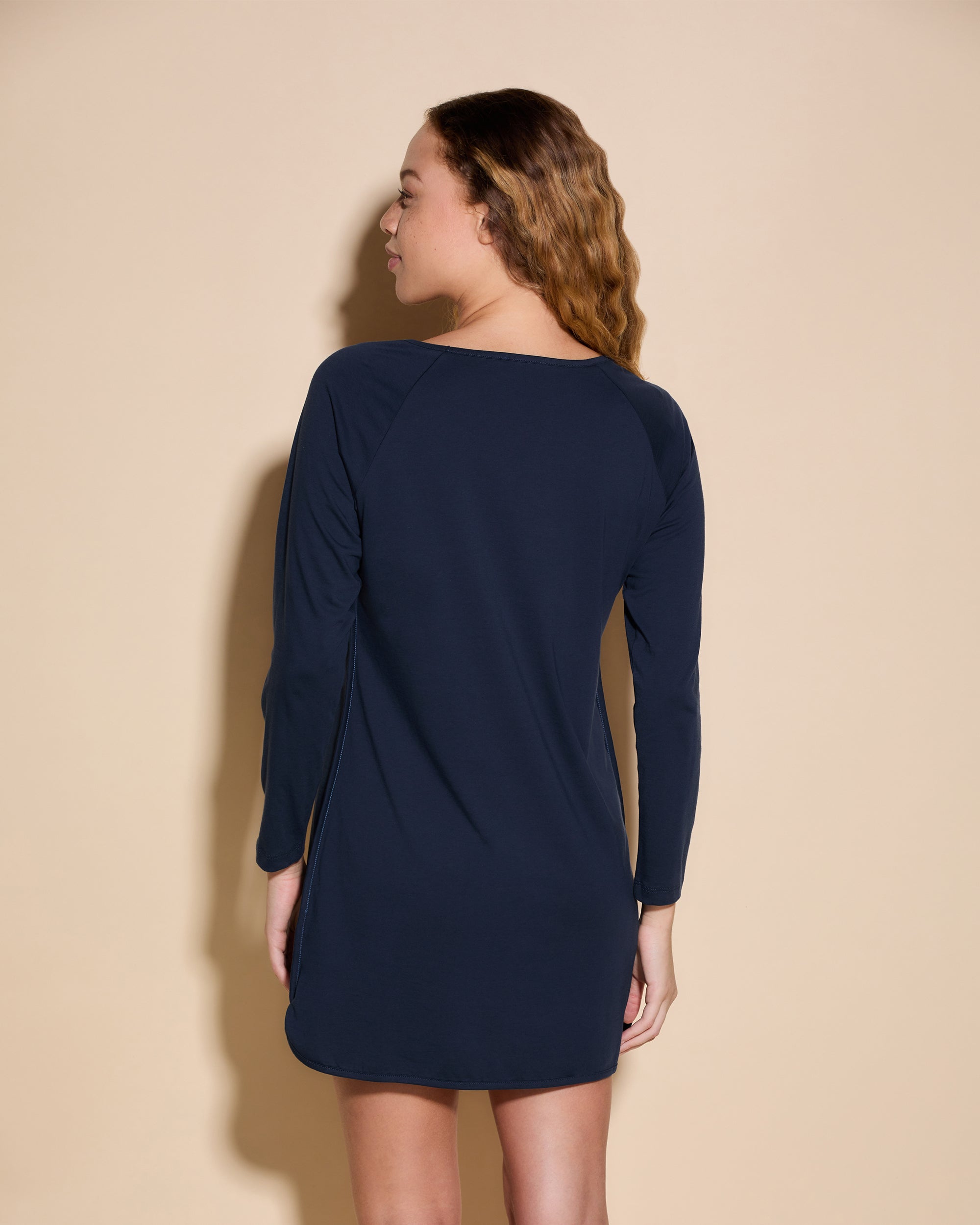 Blu Maglie - Florida Lounge Camicia Da Notte A Maniche Lunghe