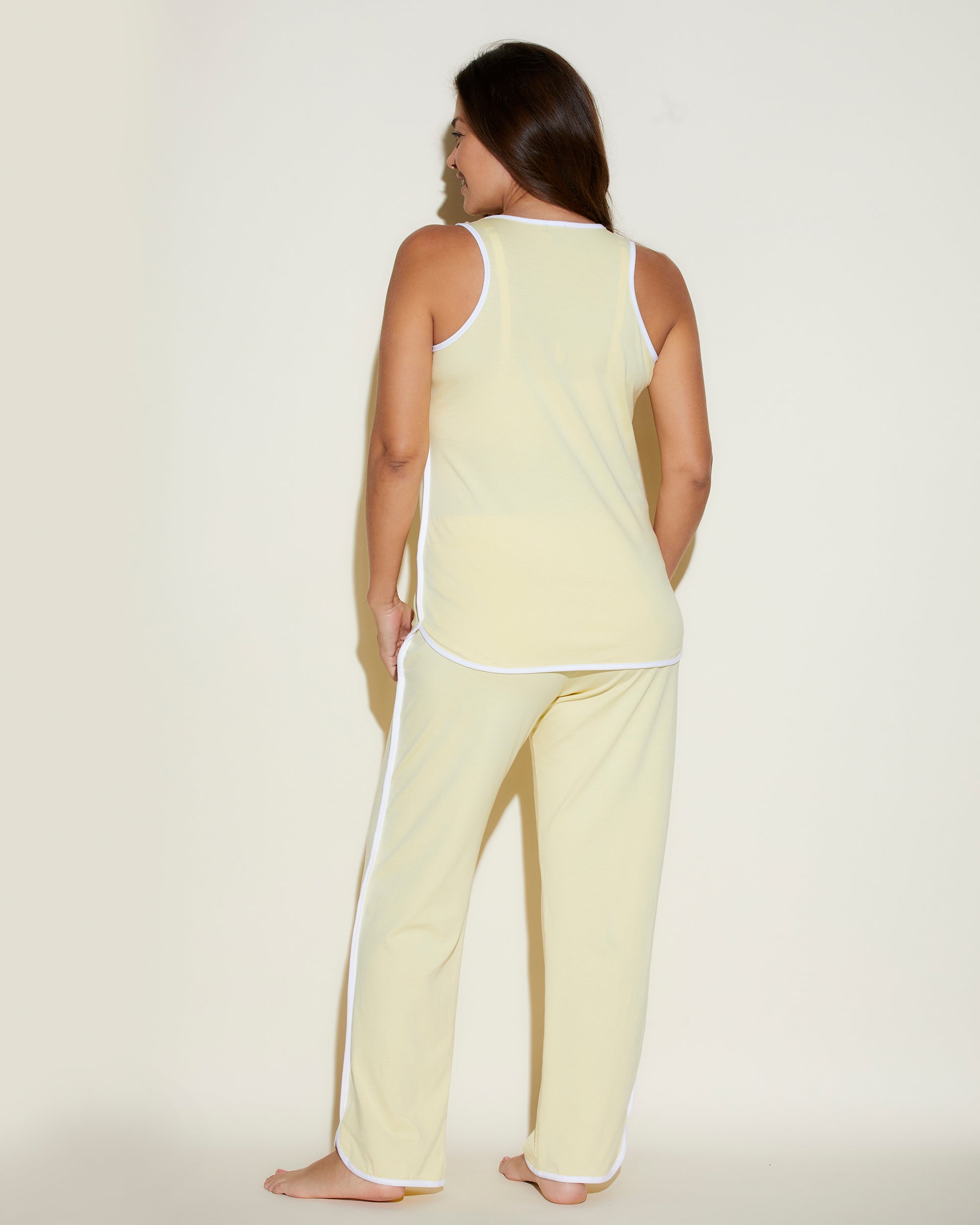 Jaune Ensemble - Florida Lounge Débardeur & Pantalon De Maternité