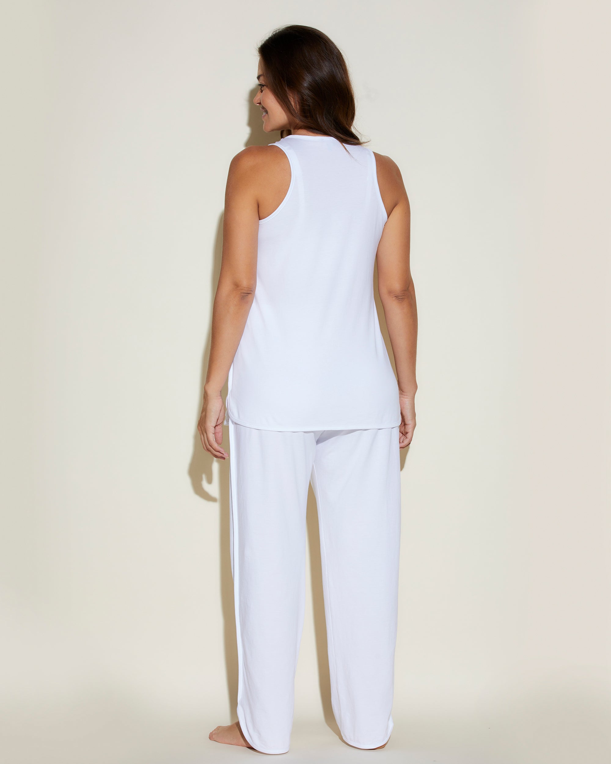 Bianco Set - Florida Lounge Pantalone E Canottiera Maternity