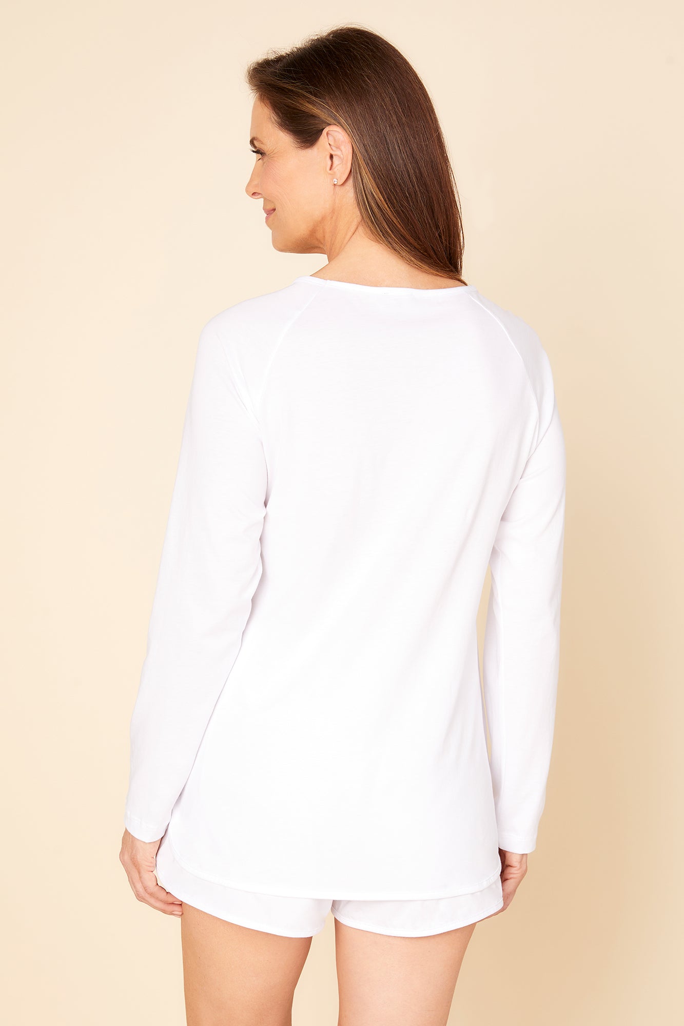 Blanca Conjuntos - Florida Lounge Camiseta De Manga Larga Y Shorts