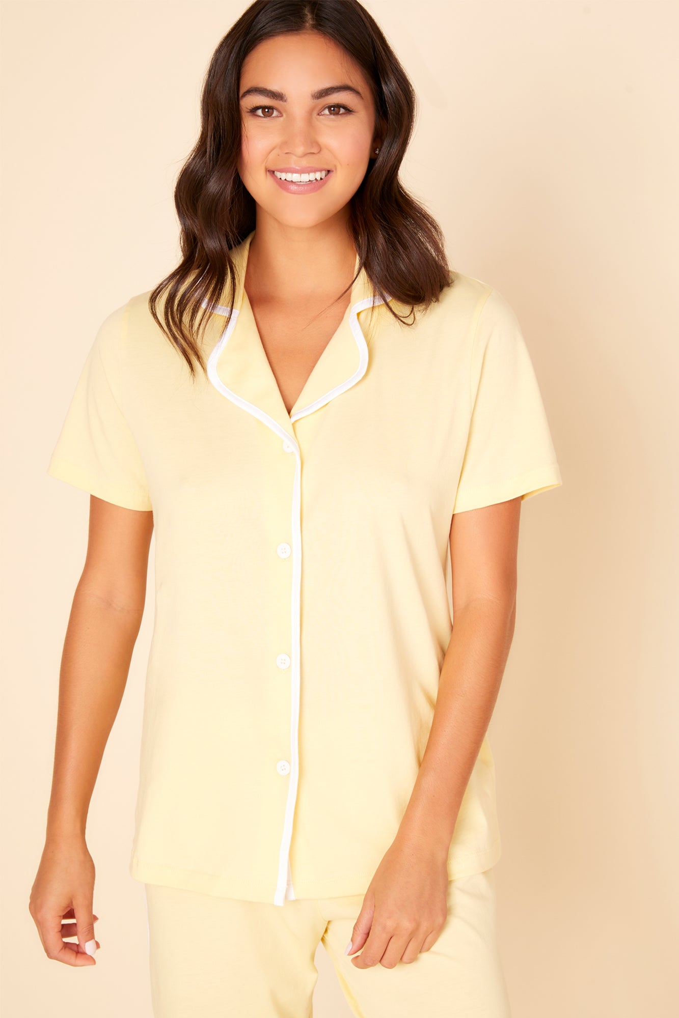 Yellow Set - Florida Lounge Short Sleeve Top & Pant