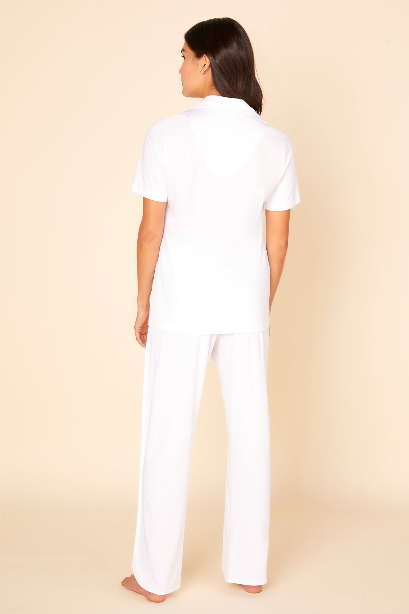 White Set - Florida Lounge Short Sleeve Top & Pant
