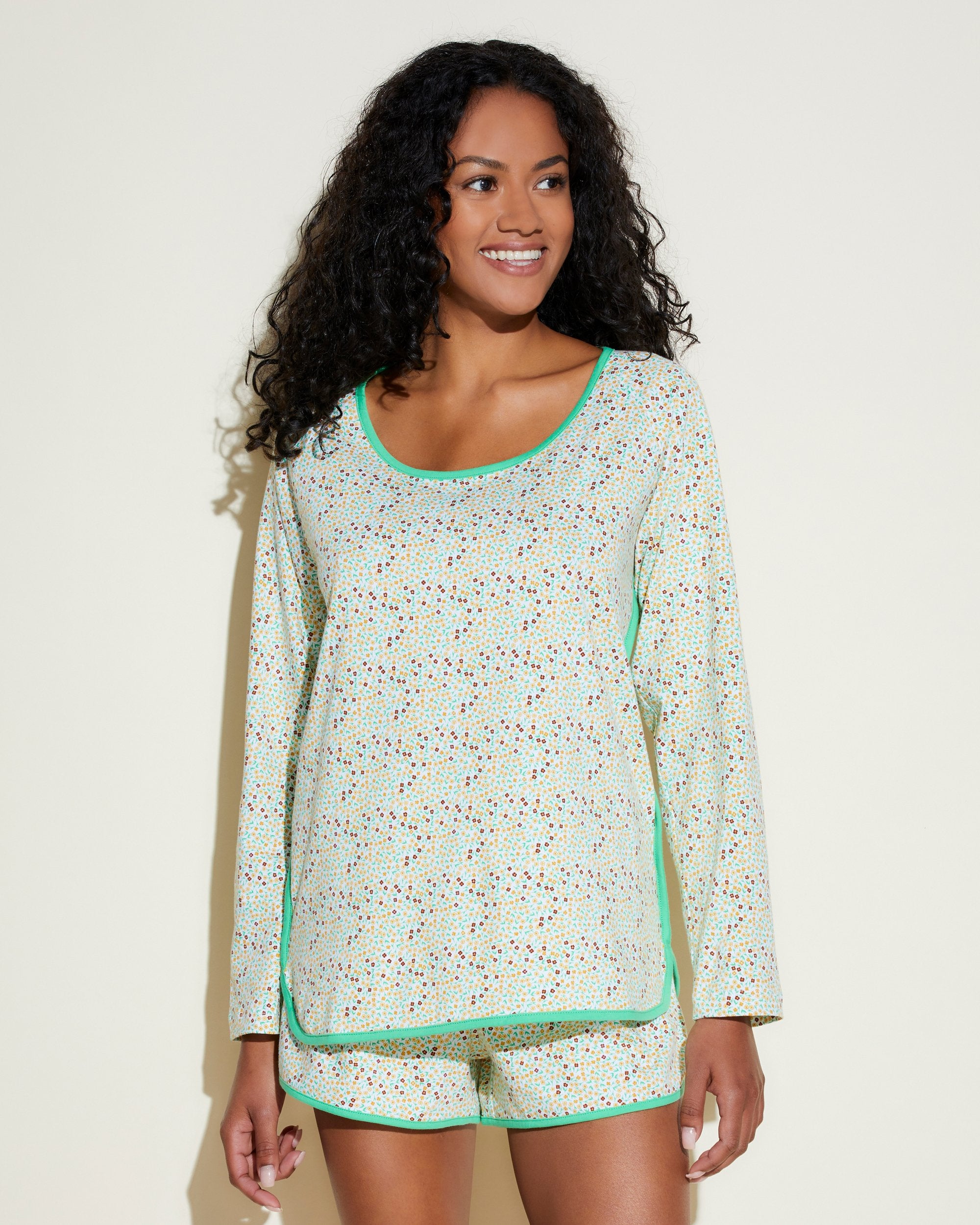 Rossa Maglie - Florida Lounge Print Boxer E Top A Maniche Lunghe