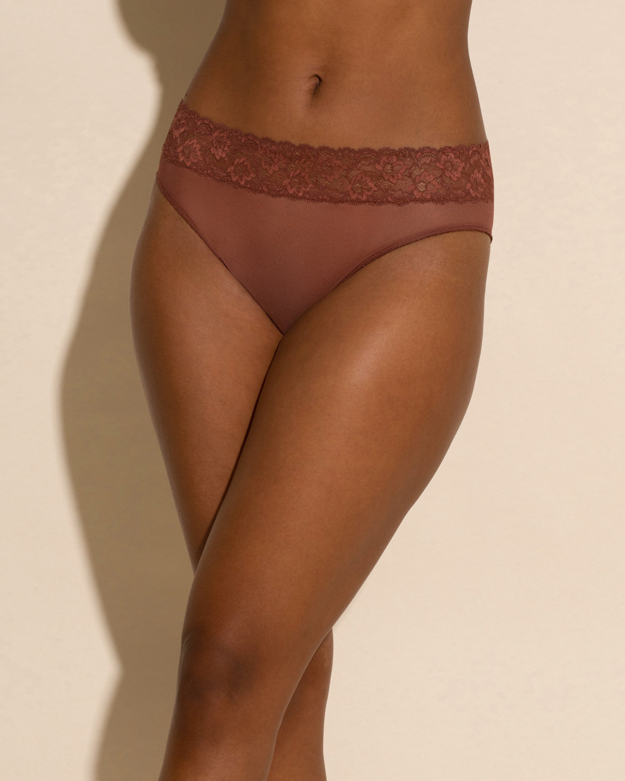 Marron Culotte Style Bikini - Forever Culotte Taille Haute