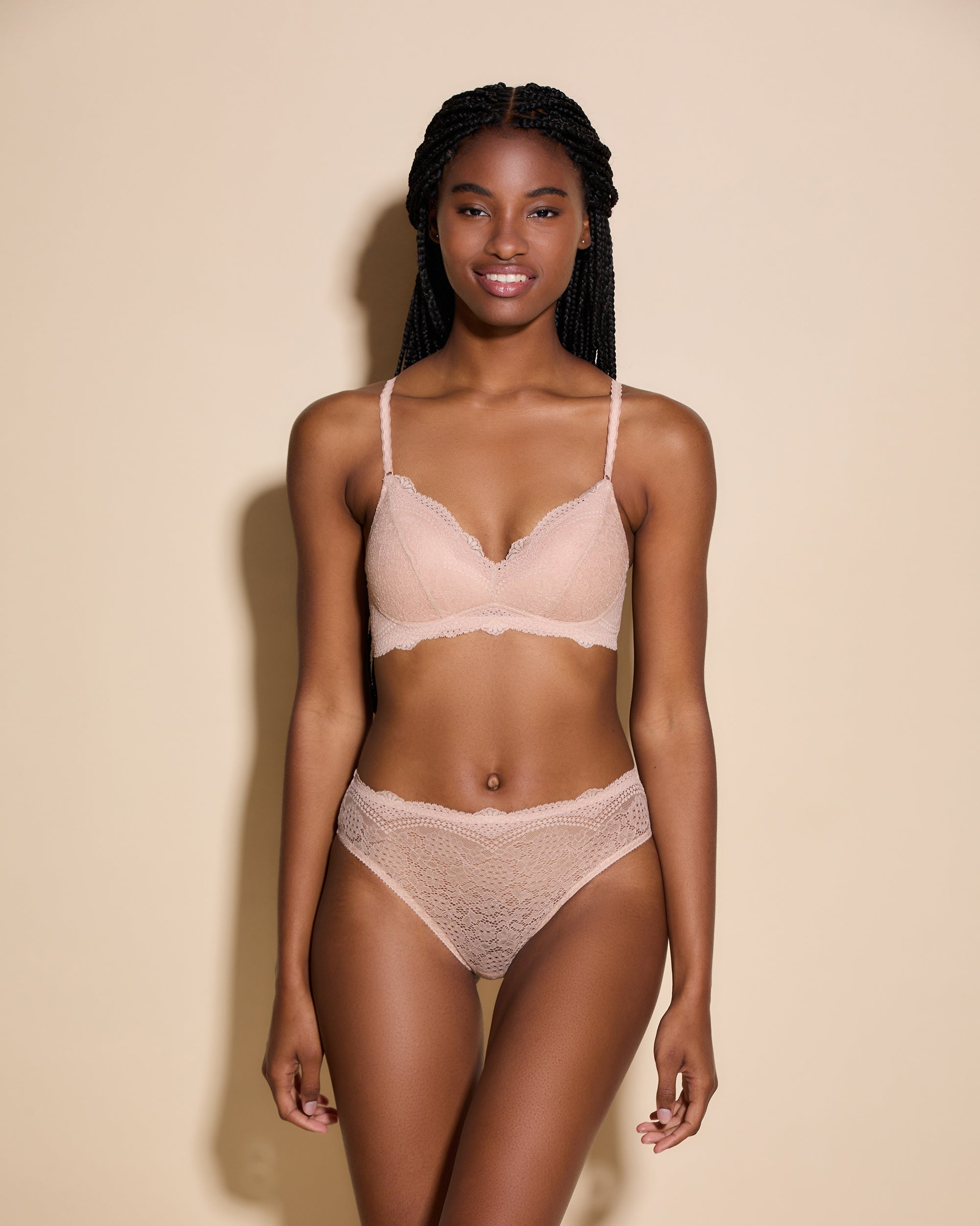Beige Bralette - Forte Sujetador Con Relleno