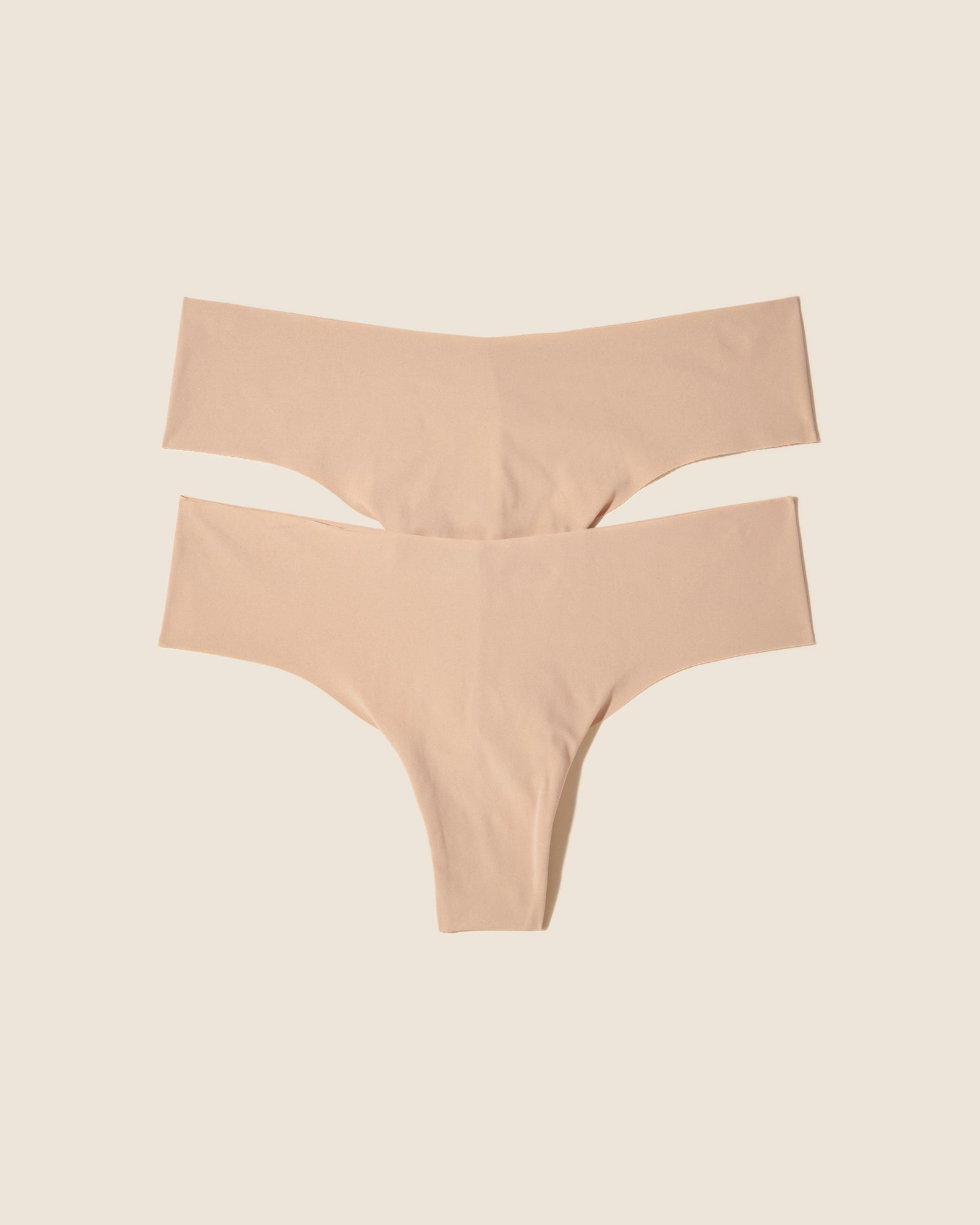 Beige Tangas - Free Cut Micro Pack De 2 Tangas De Talle Bajo