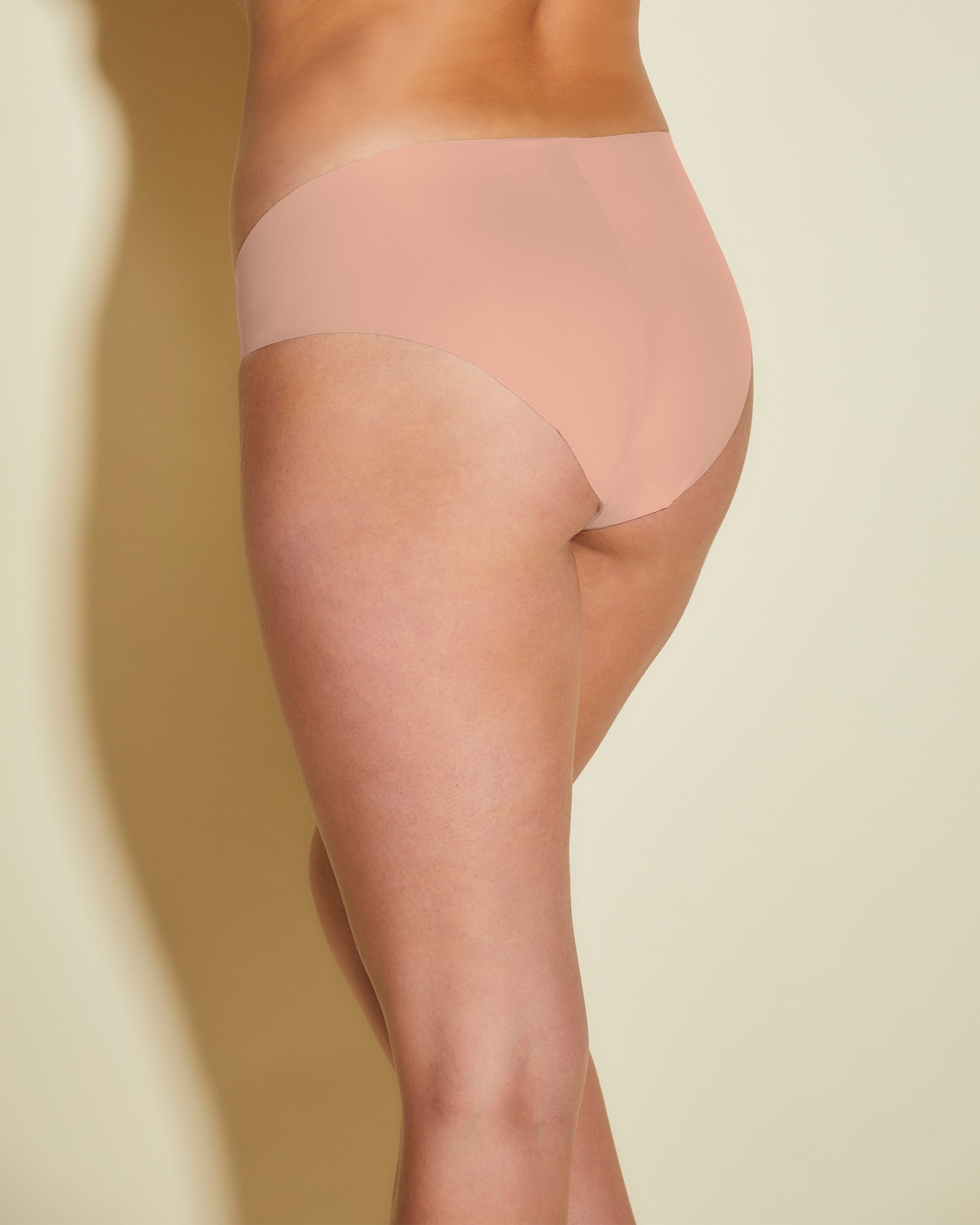 Marrone Slip Sgambati - Free Cut Micro Bikini A Vita Alta Taglie Comode