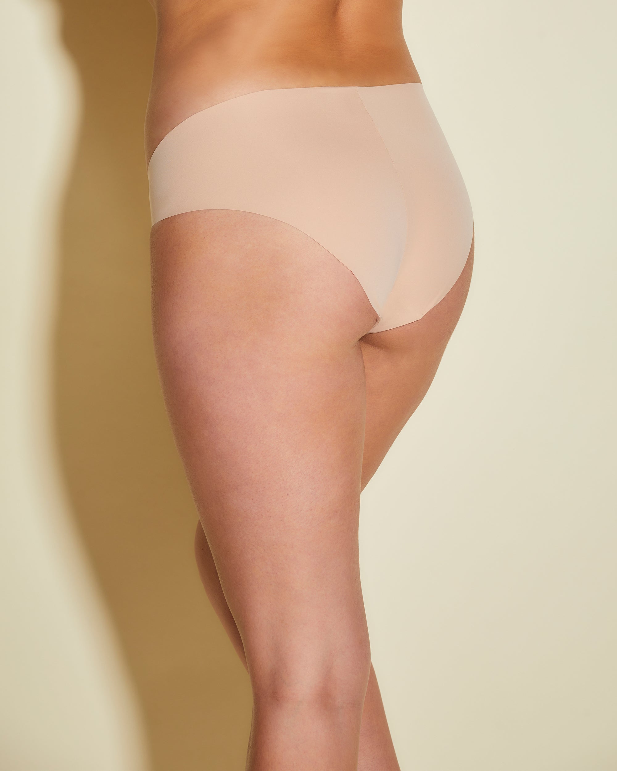Marrone Slip Sgambati - Free Cut Micro Bikini A Vita Alta Taglie Comode