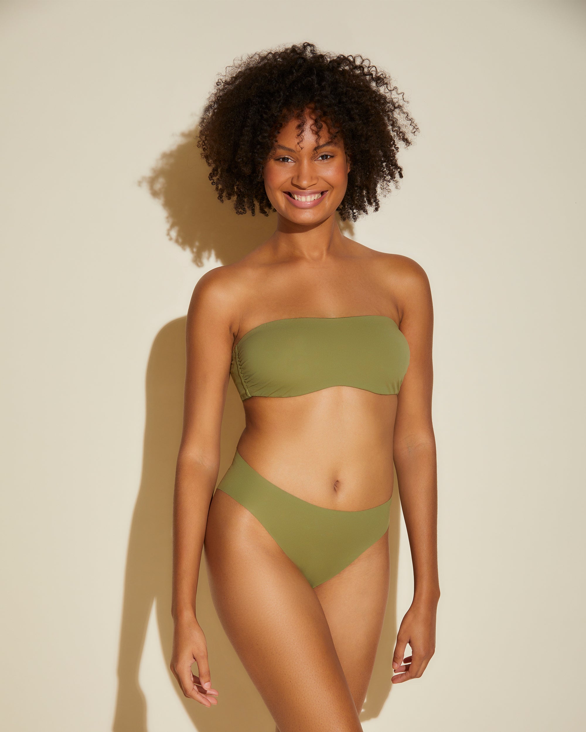 Green Bikini - Free Cut Micro High Rise Bikini
