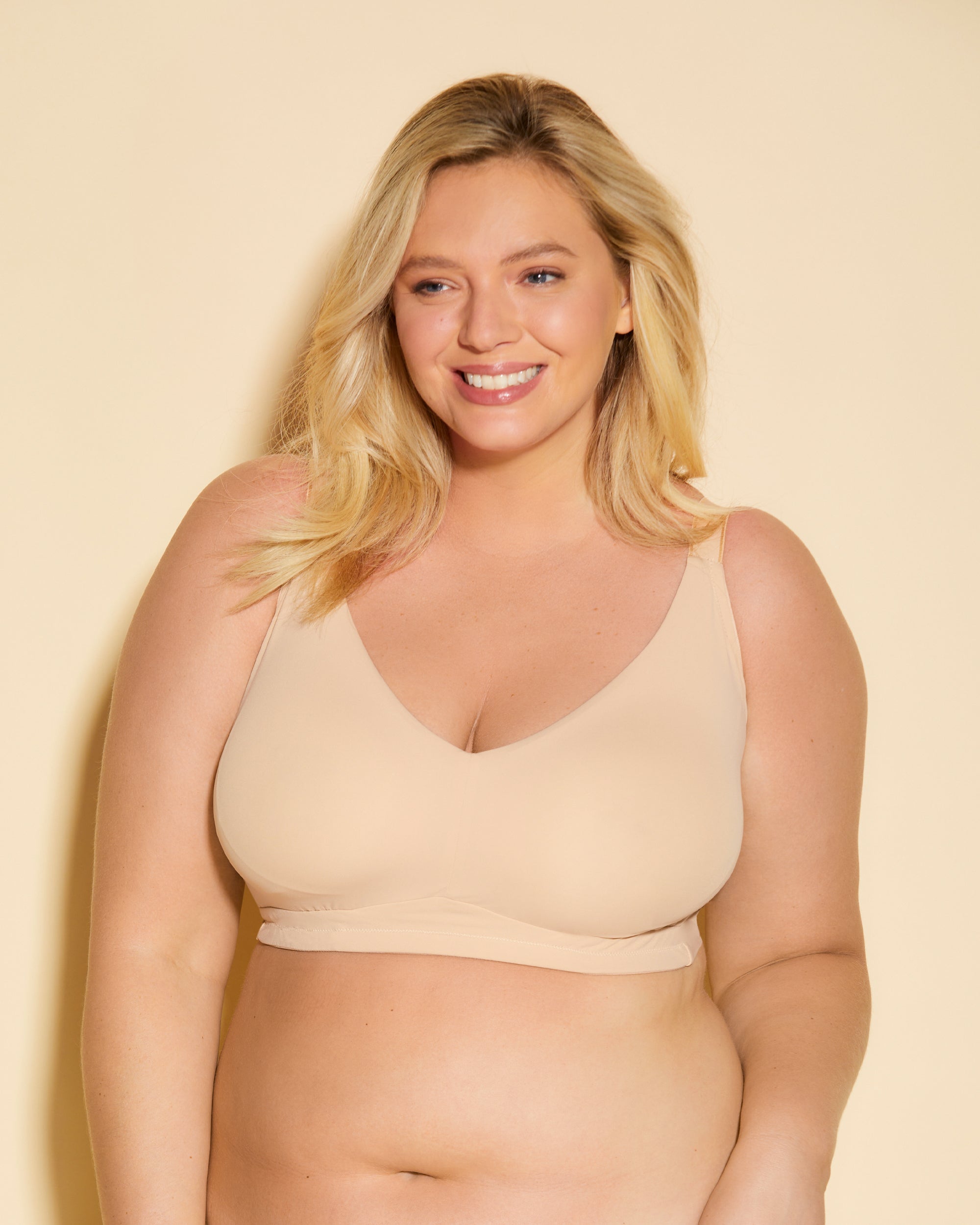 Beige Bralette - Free Cut Micro Bralette Ultra Curvy