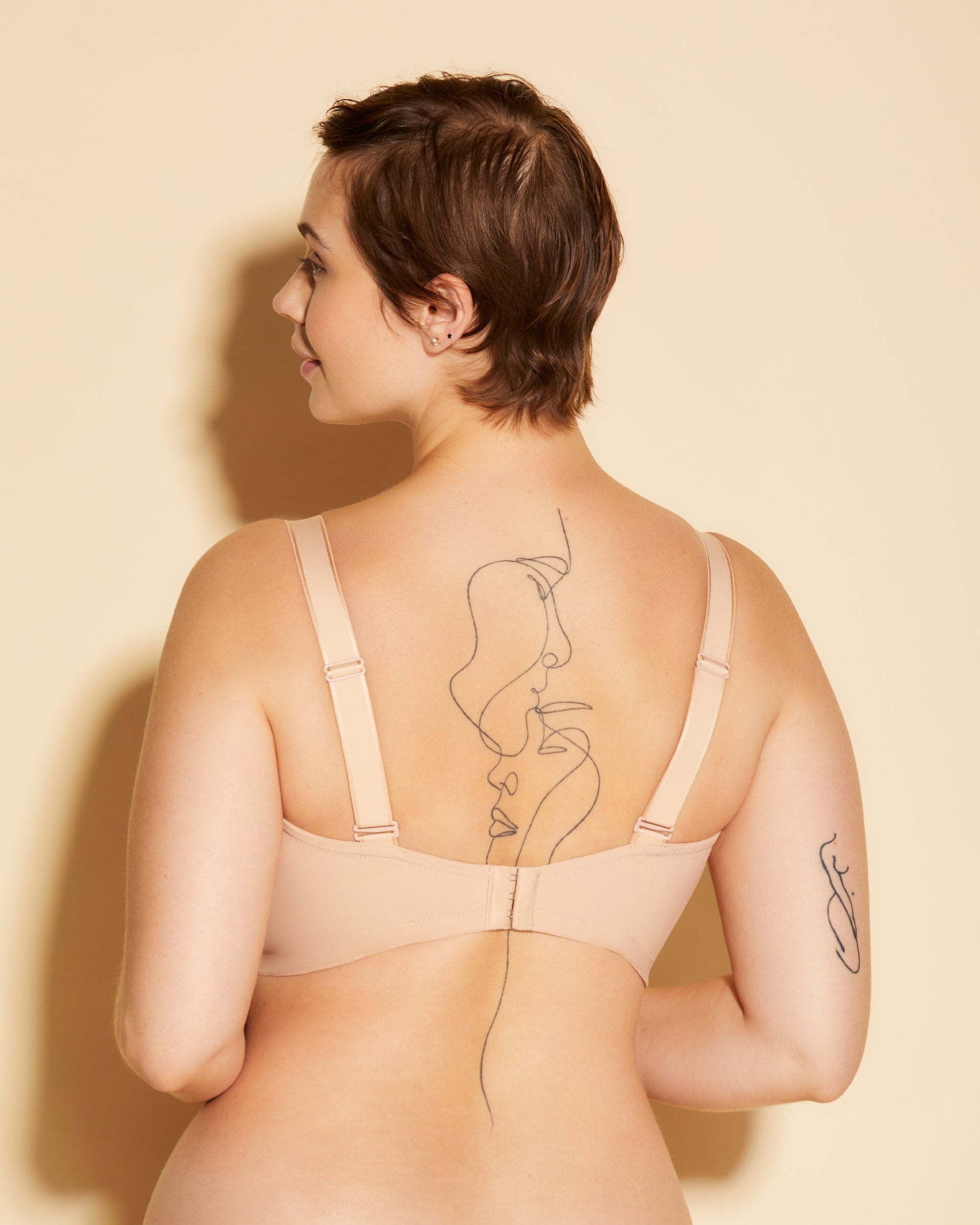 Beige Bralette - Free Cut Micro Super Curvy  Bralette