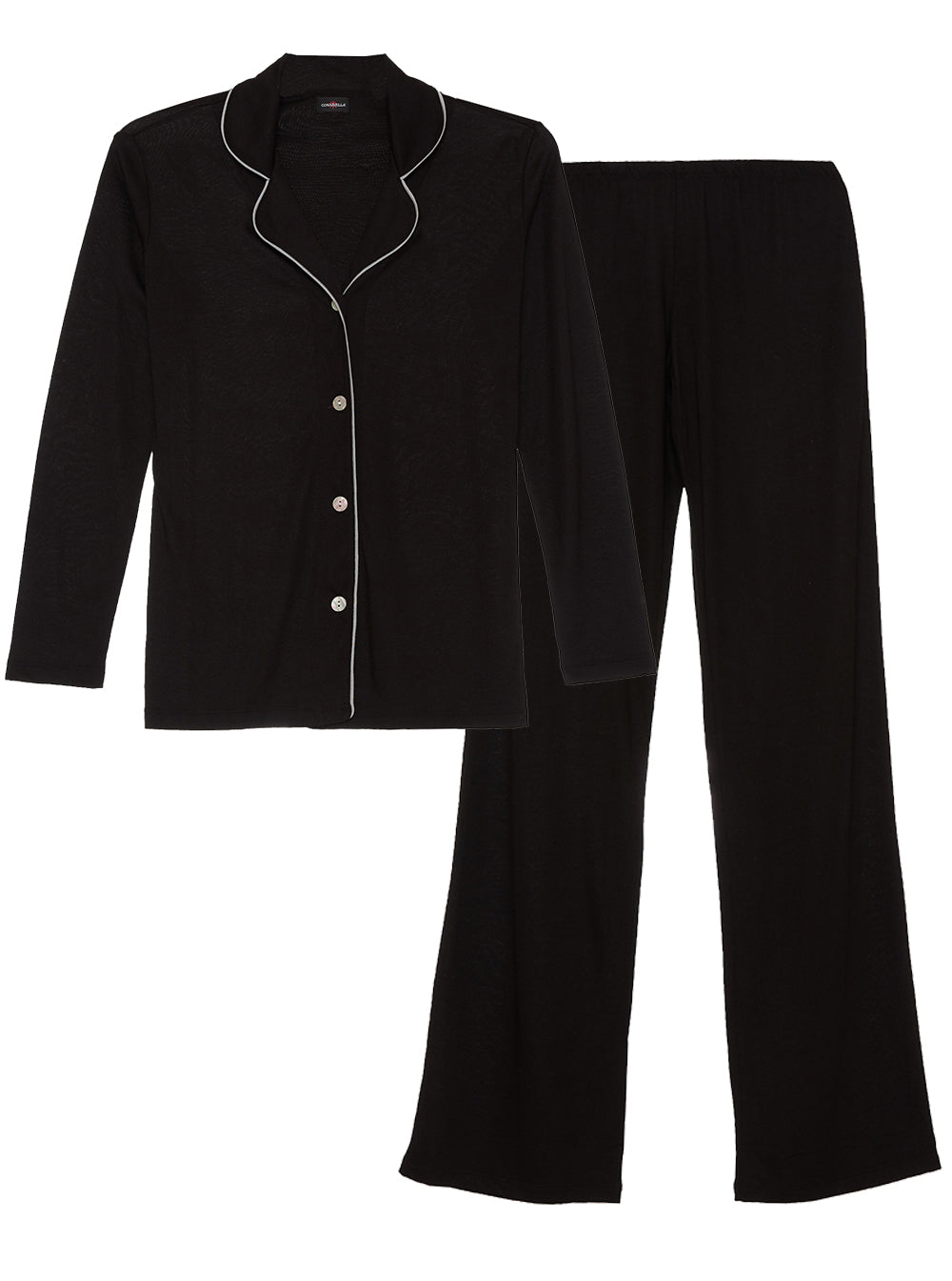 Noir Ensemble - Polly Long Sleeve Top & Pant Pajama Set