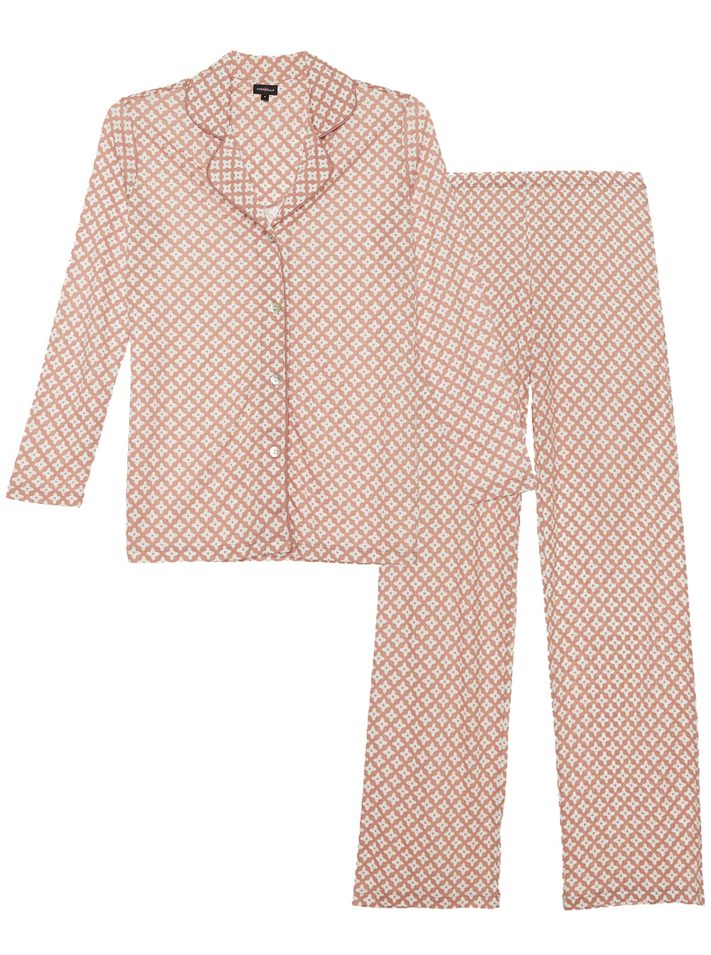 Estampado Conjuntos - Bella Printed Long Sleeve Top & Pant Pajama Set