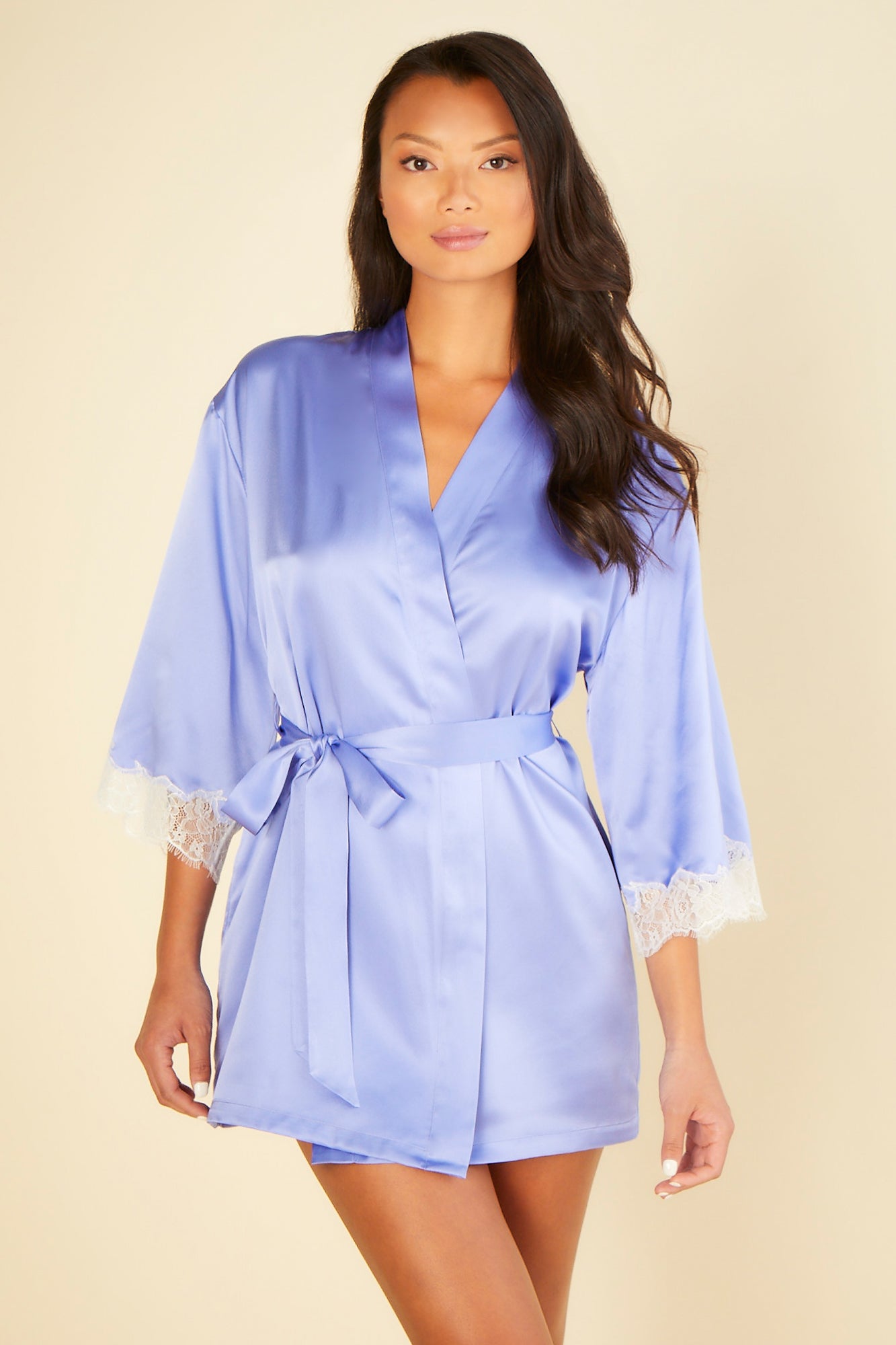 Blue Robe - Charlotte Cosabella X Journelle Charlotte Short Robe