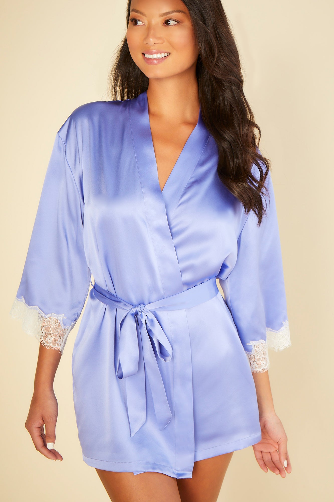 Blue Robe - Charlotte Cosabella X Journelle Charlotte Short Robe