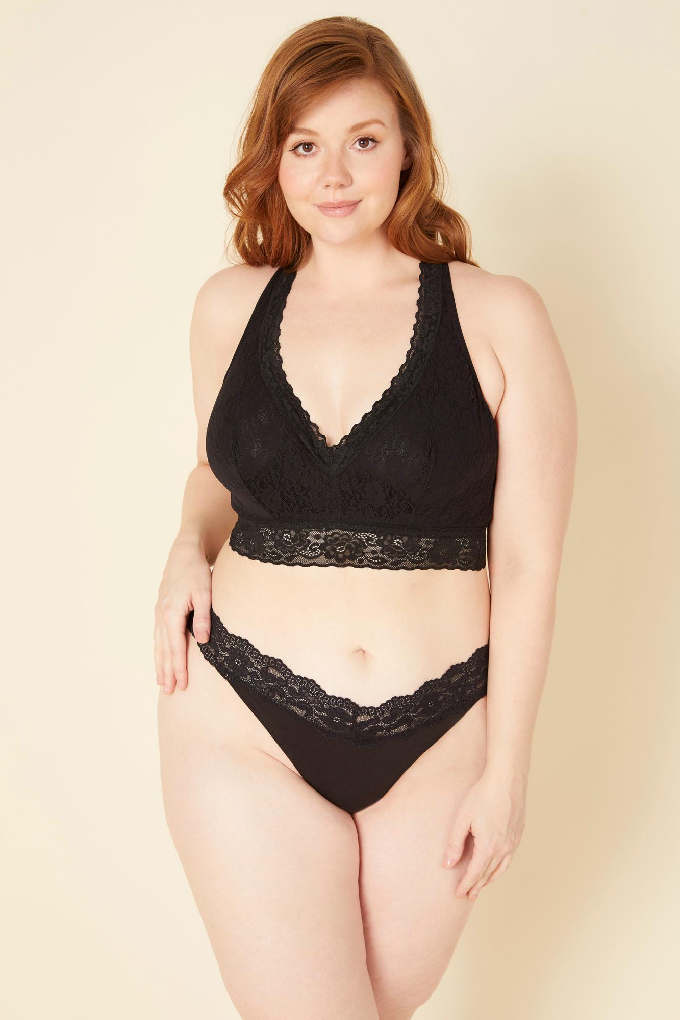 Black Thong - Cosabella Amore Love Extended Thong