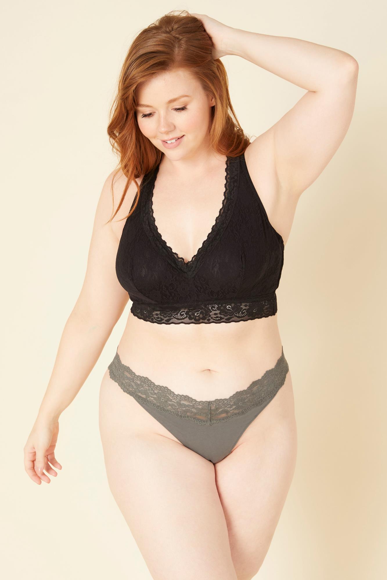 Grise String - Cosabella Amore Love String Ficelle Taille Basse Grande Taill