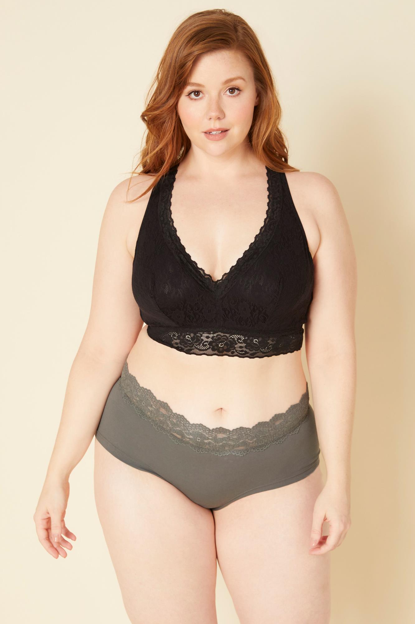 Grise Shorty - Cosabella Amore Love Shorty Taille Basse - Grande Taille