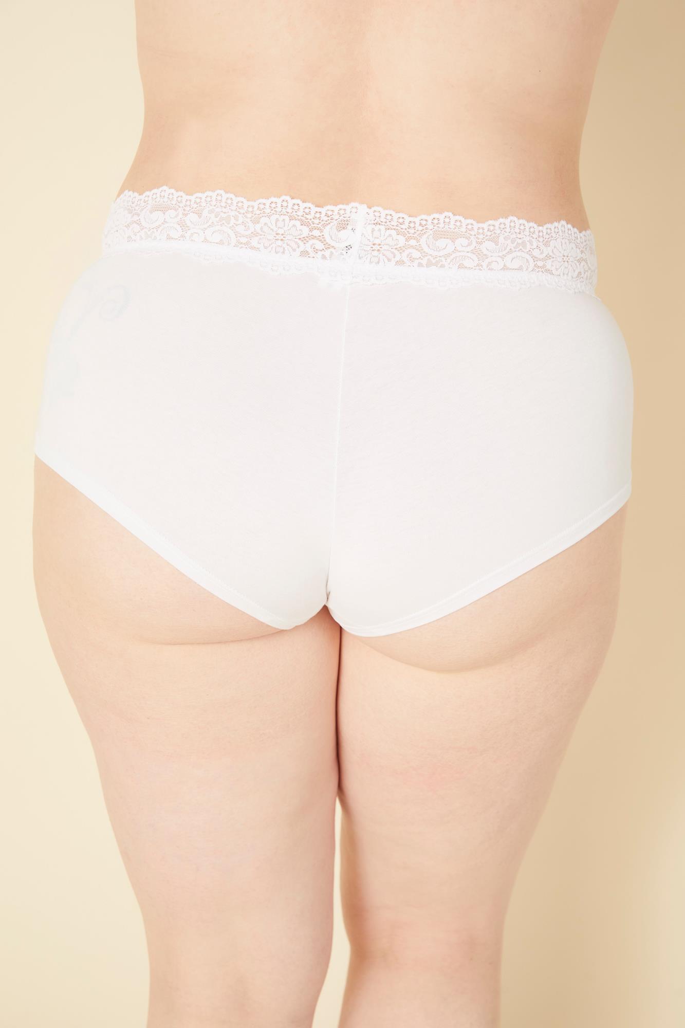 Weiß Hotpants - Cosabella Amore Love Übergröße Tief Sitzender Panty