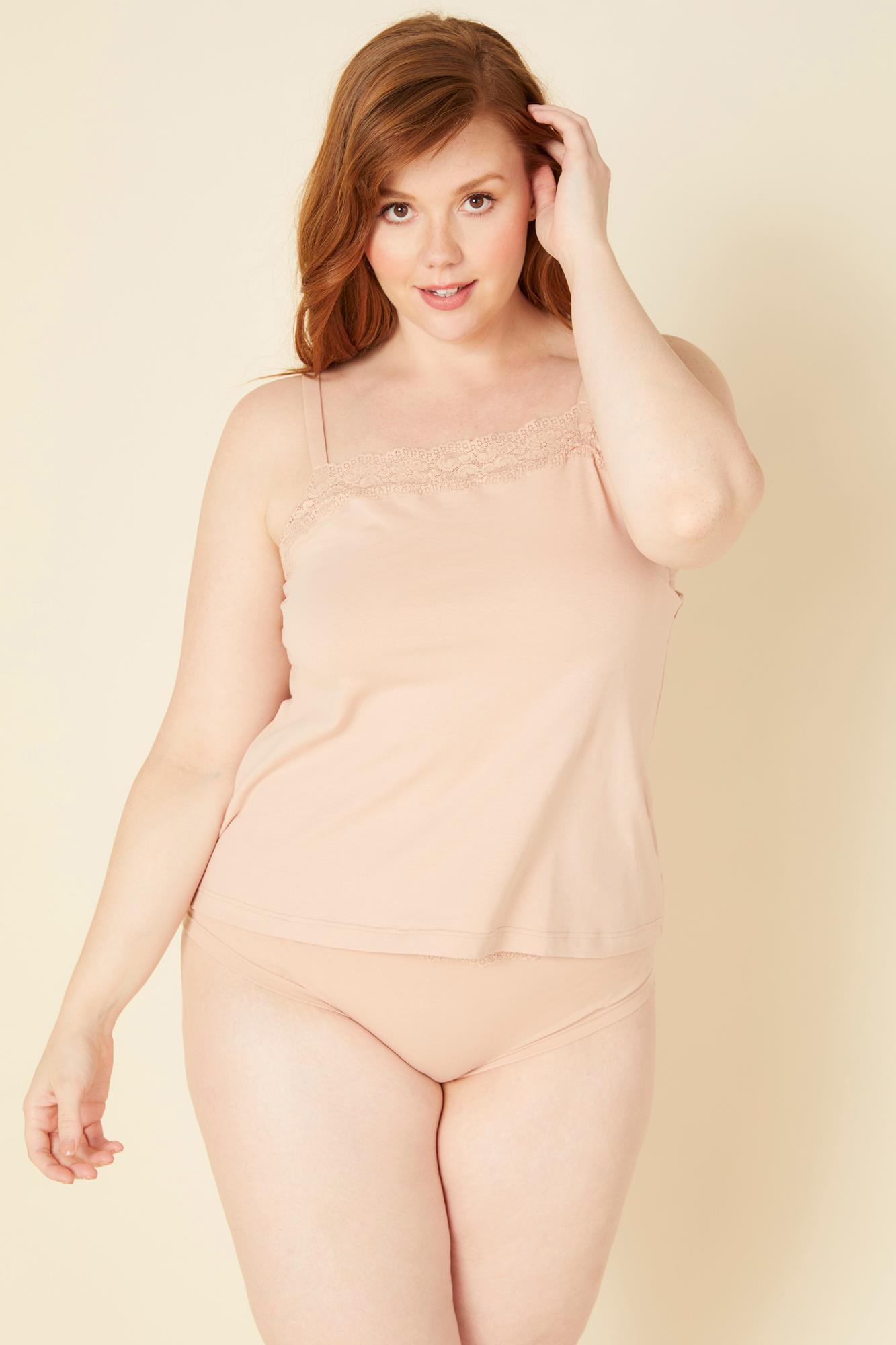 Braun Hemdchen - Cosabella Amore Love Übergröße Camisole