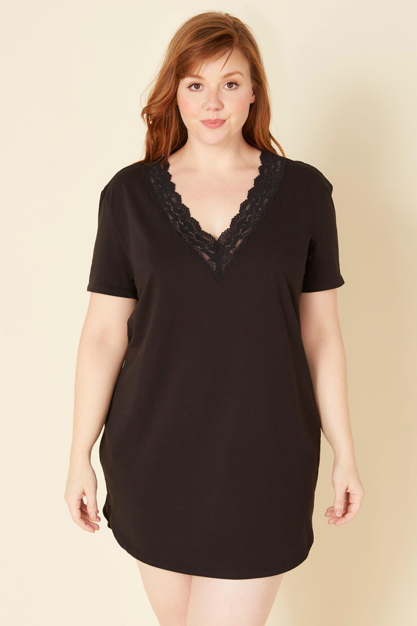 Nero Maglie - Cosabella Amore Love Camicia Da Notte