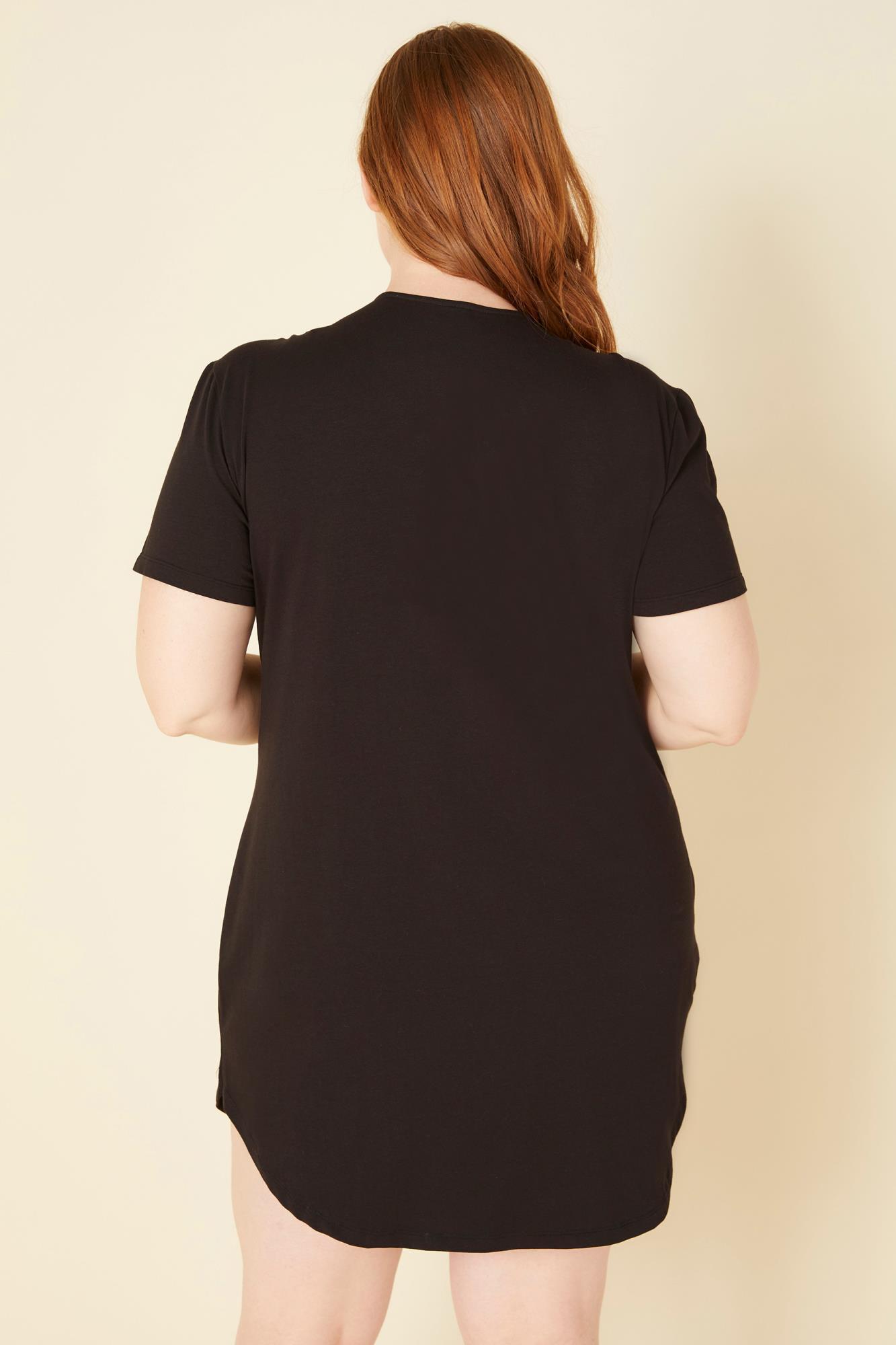 Black Shirt - Cosabella Amore Love Extended  Sleep Shirt