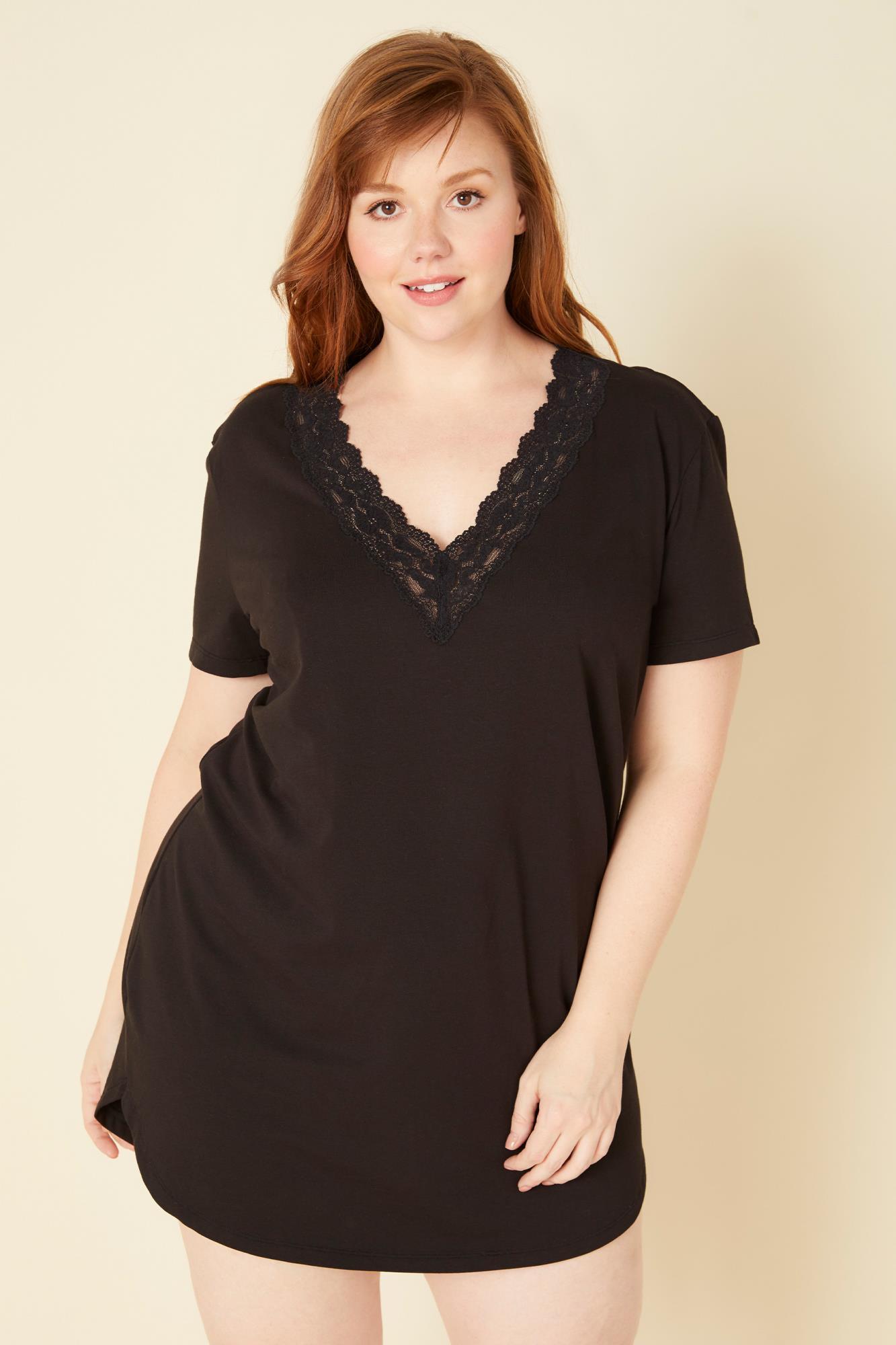 Schwarz Shirt - Cosabella Amore Love Schlafshirt