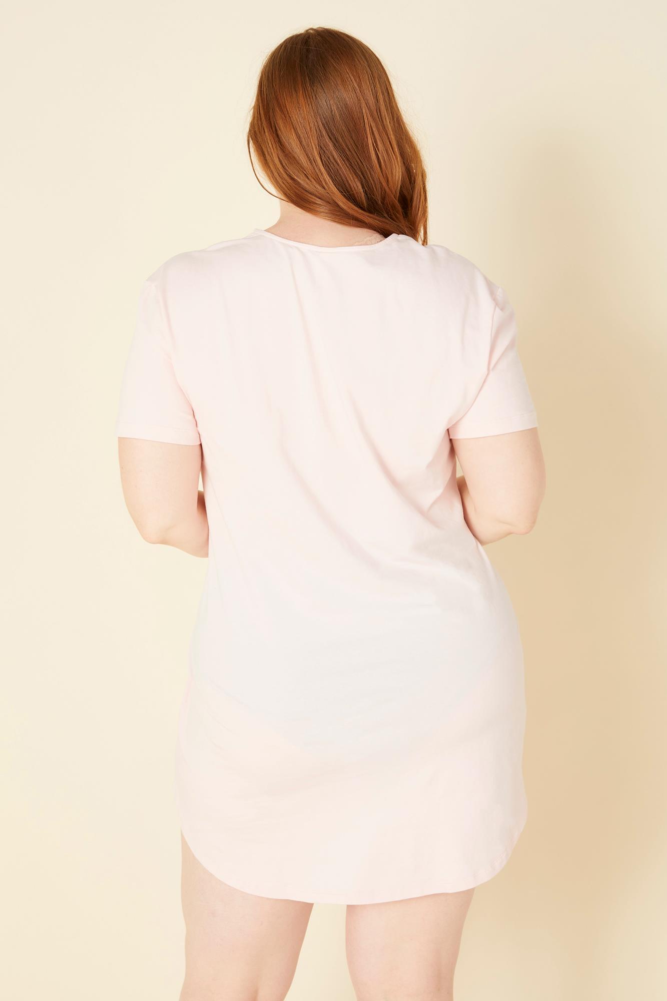 Pink Shirt - Cosabella Amore Love Extended  Sleep Shirt