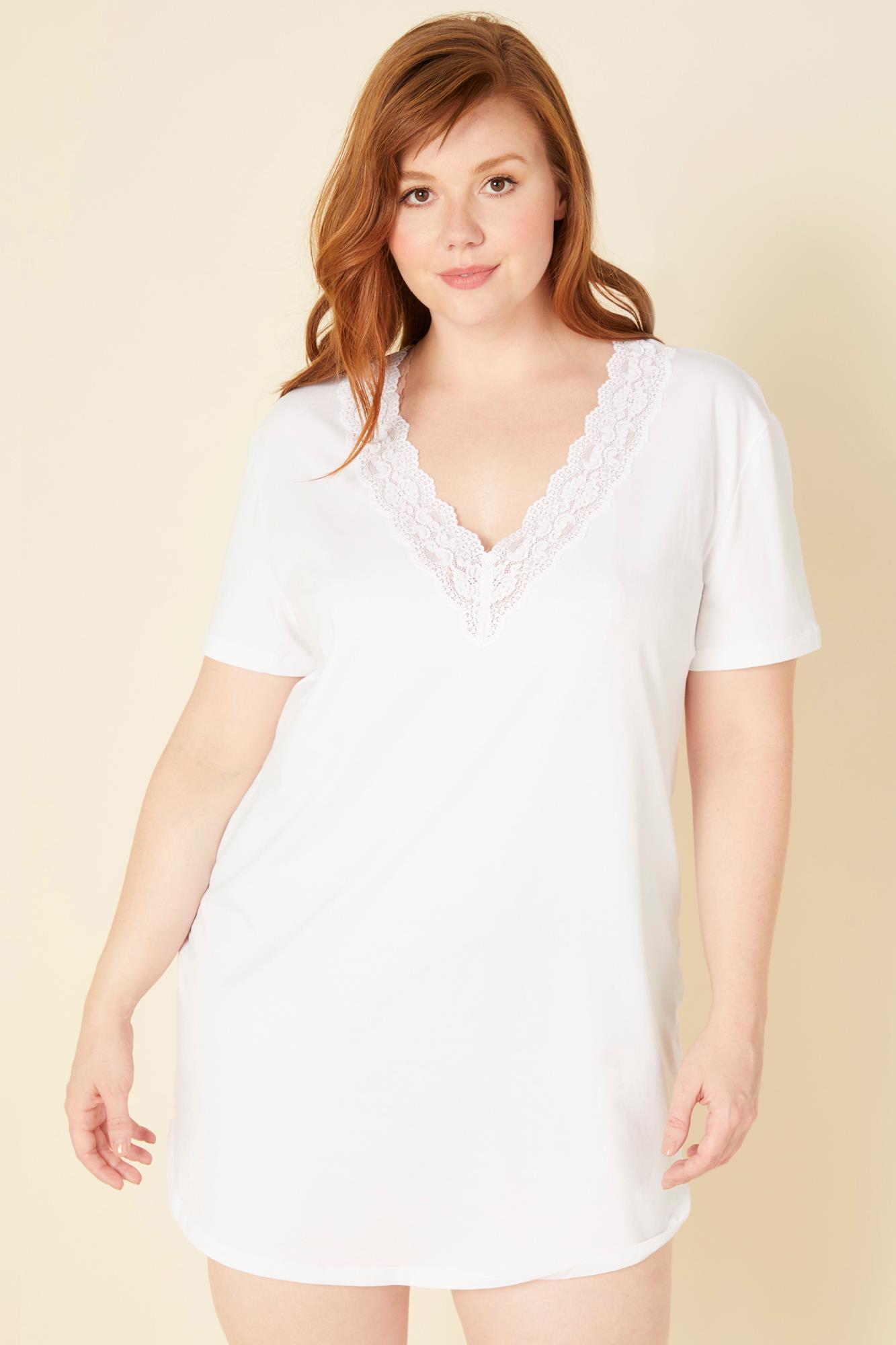 White Shirt - Cosabella Amore Love Extended  Sleep Shirt