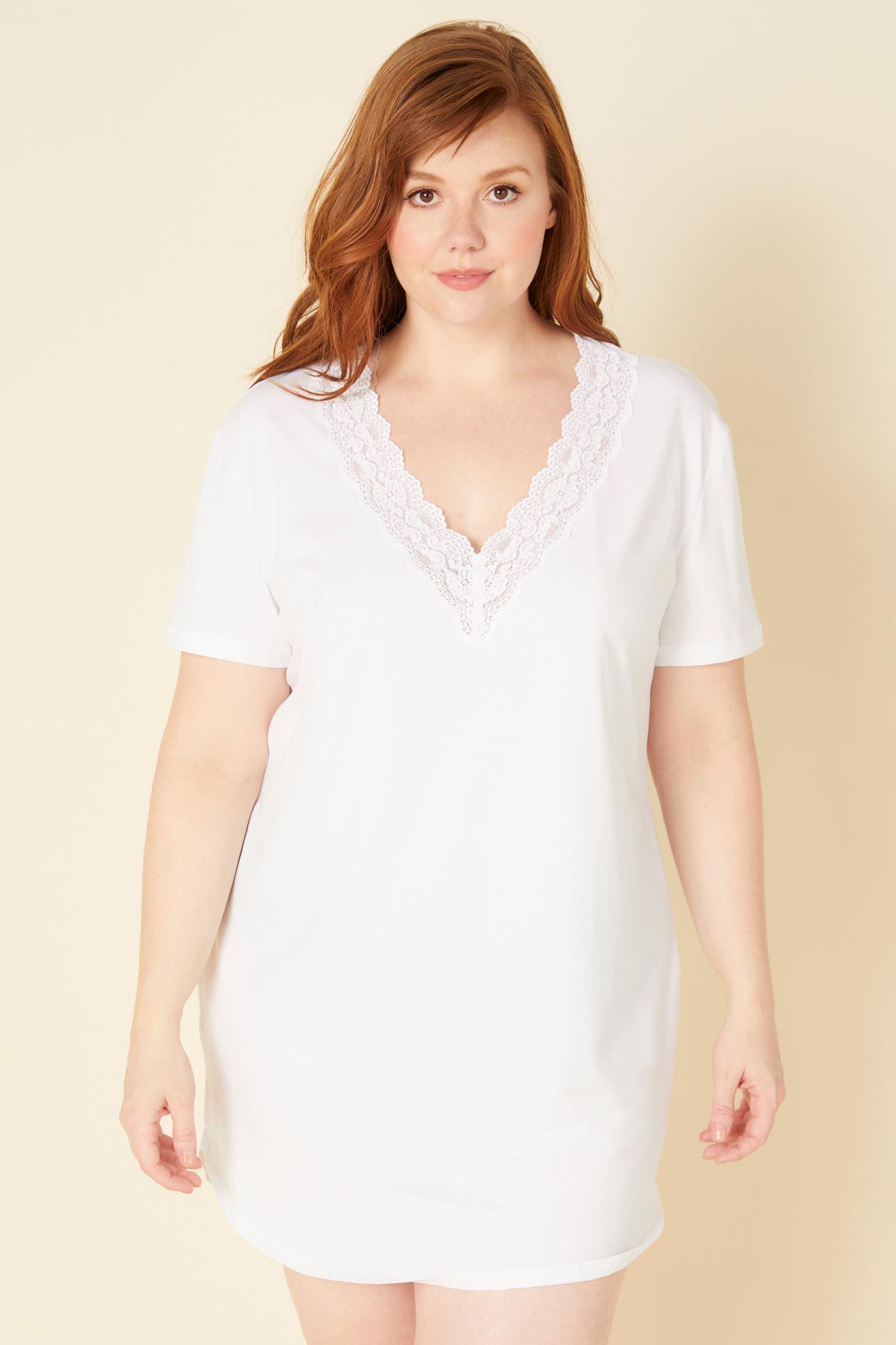 Bianco Maglie - Cosabella Amore Love Camicia Da Notte