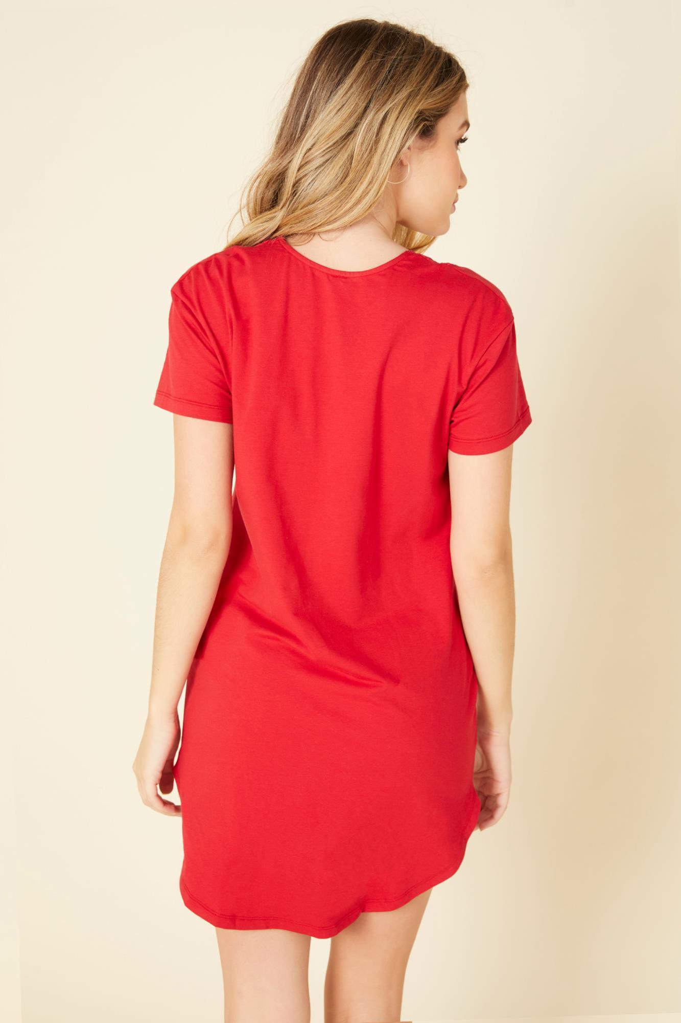 Red Shirt - Cosabella Amore Love Sleep Shirt