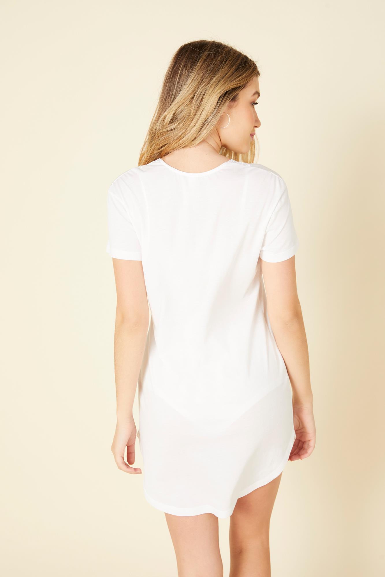 Bianco Maglie - Cosabella Amore Love Camicia Da Notte