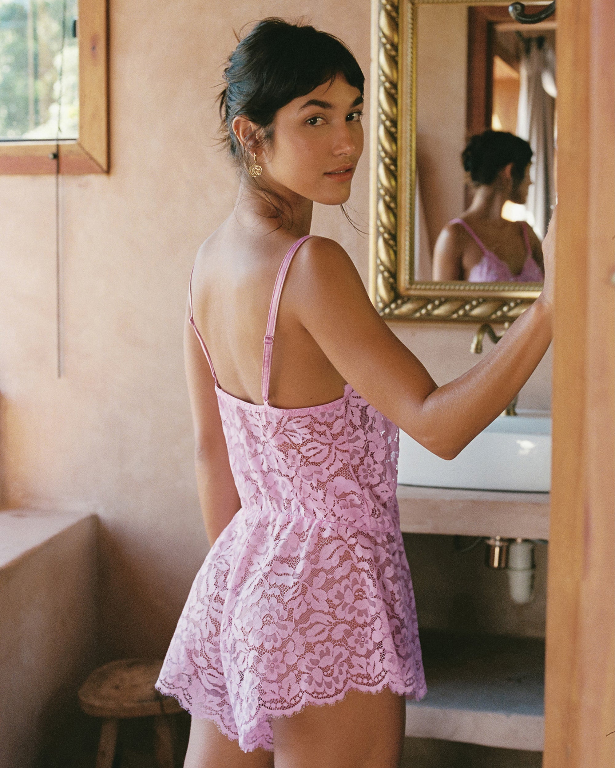 Purple Teddy - Magnolia Romper